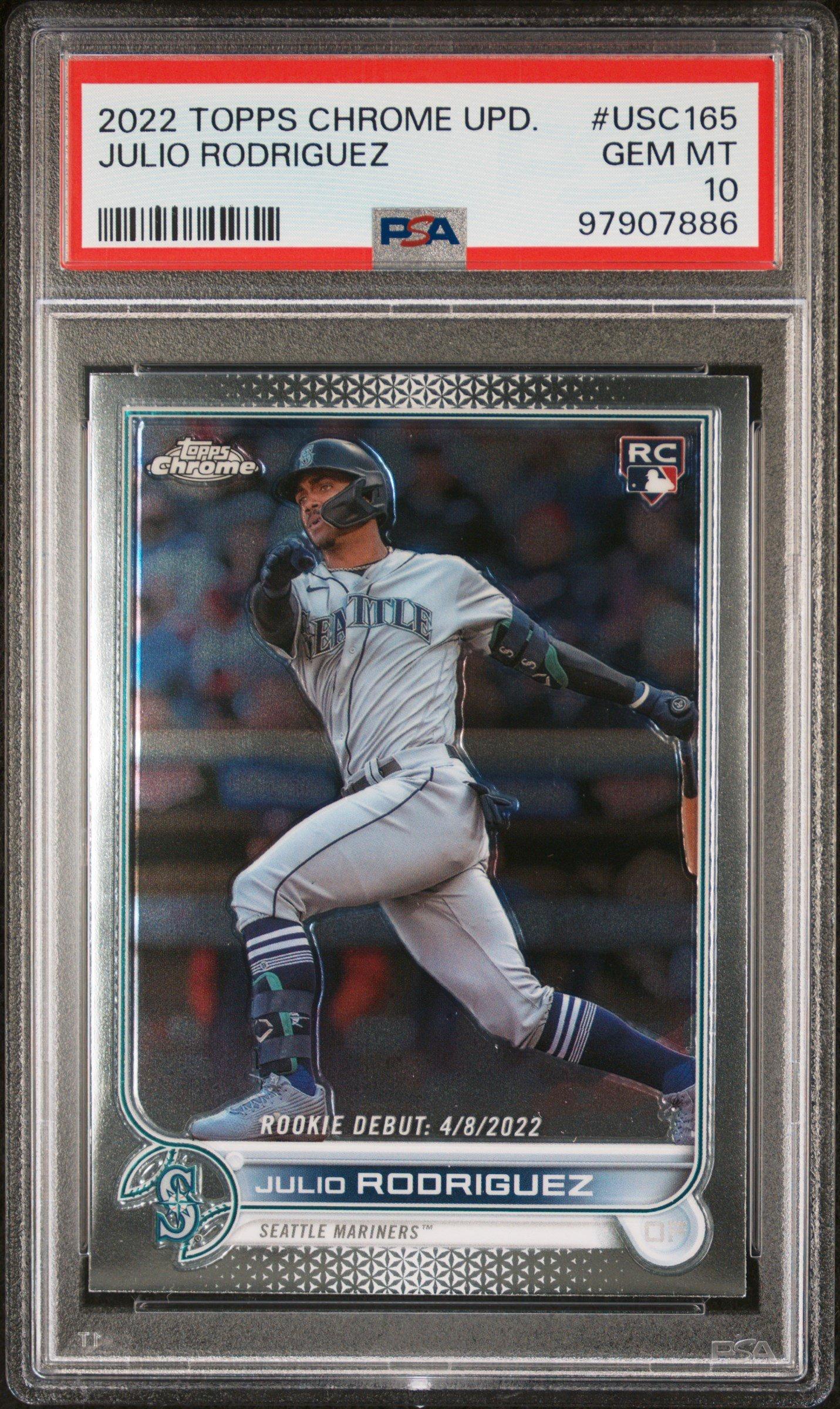 2022 Topps Chrome Update Usc165 Julio Rodriguez PSA 10