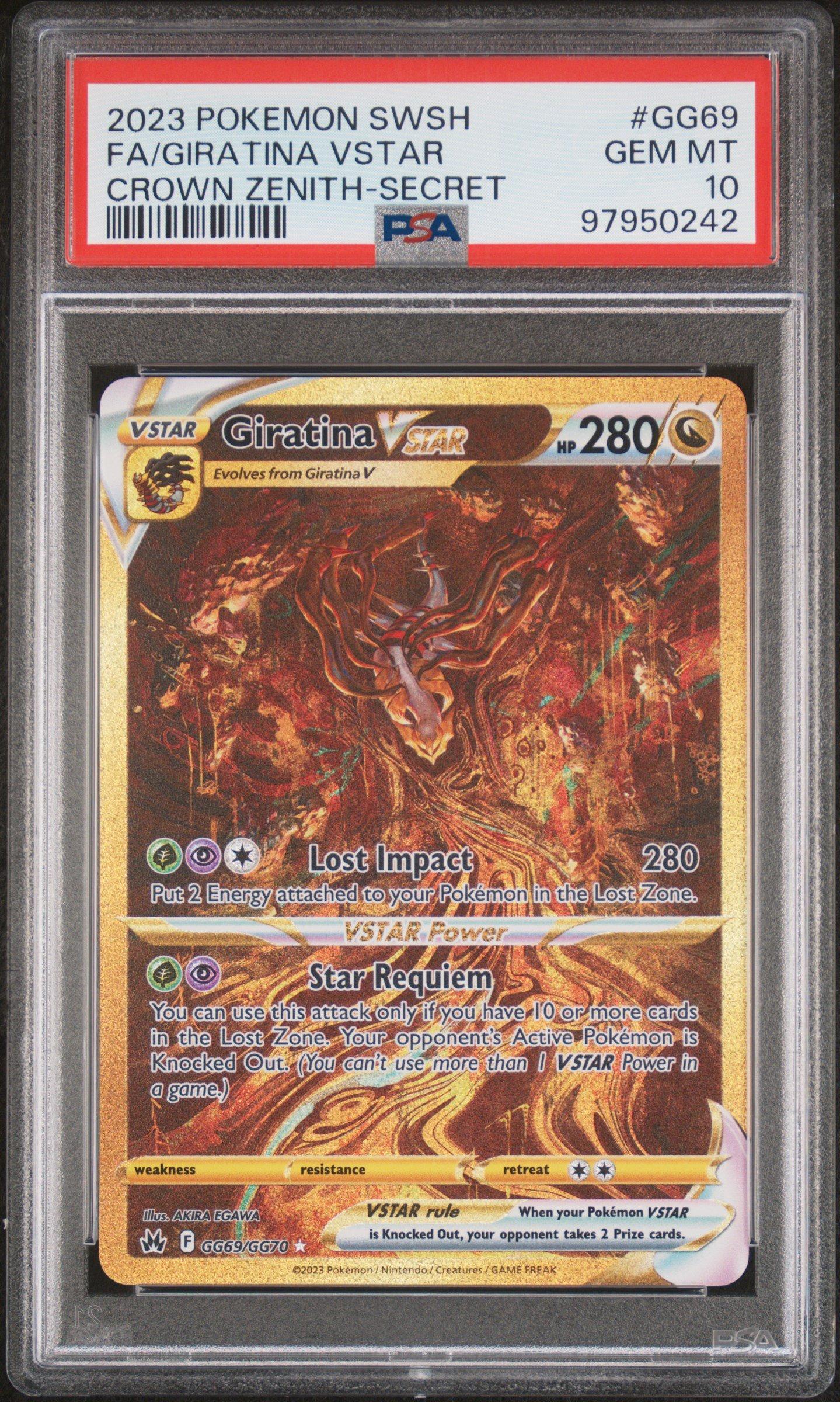 2023 Pokemon Sword And Shield Crown Zenith Gg69 Full Art/giratina
