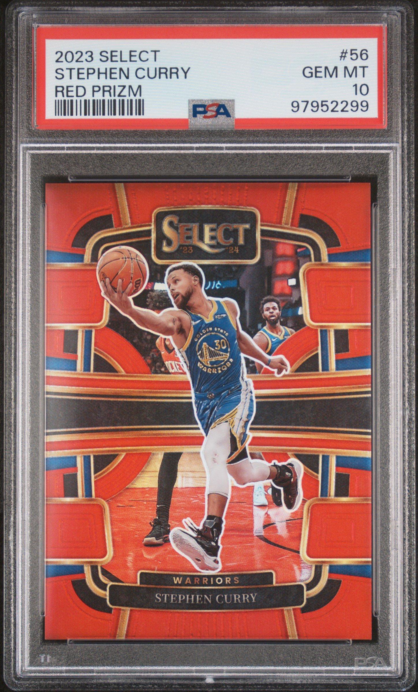 2023 Panini Select 56 Stephen Curry Red Prizm PSA 10