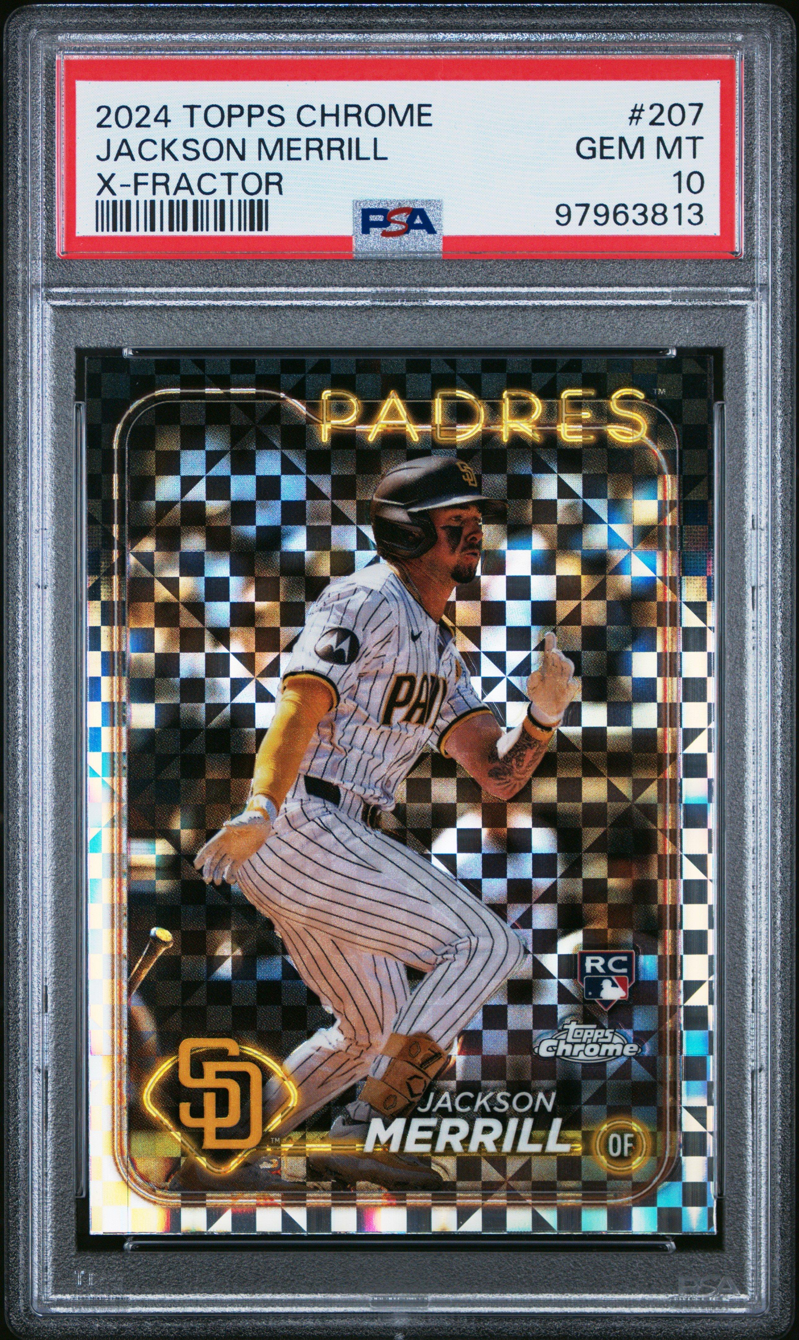 2024 Topps Chrome 207 Jackson Merrill X-fractor PSA 10