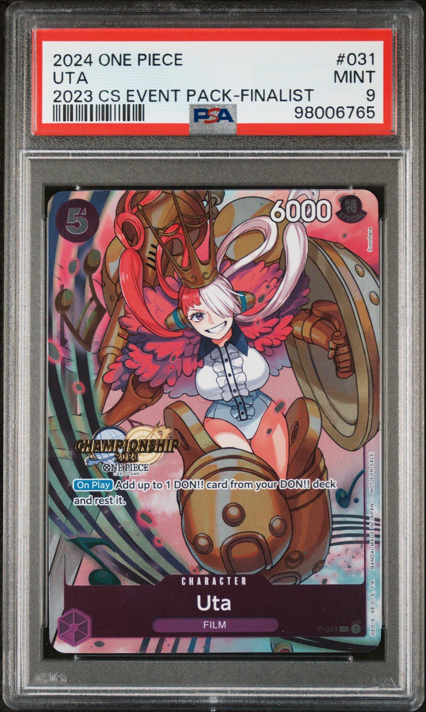 2024 One Piece Championship 2023 Event Pack 031 Uta Finalist PSA 9