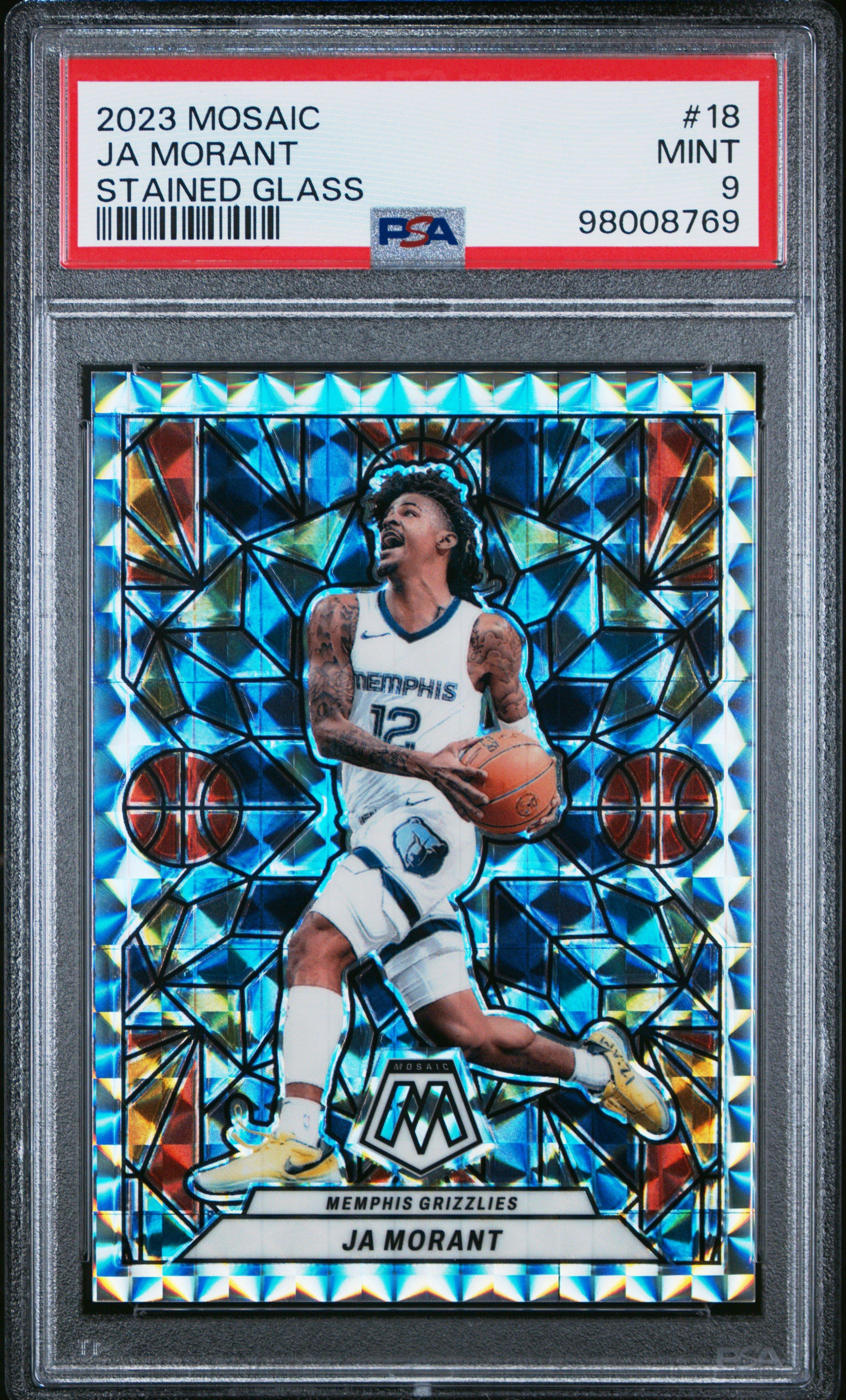 2023 Panini Mosaic Stained Glass 18 Ja Morant PSA 9