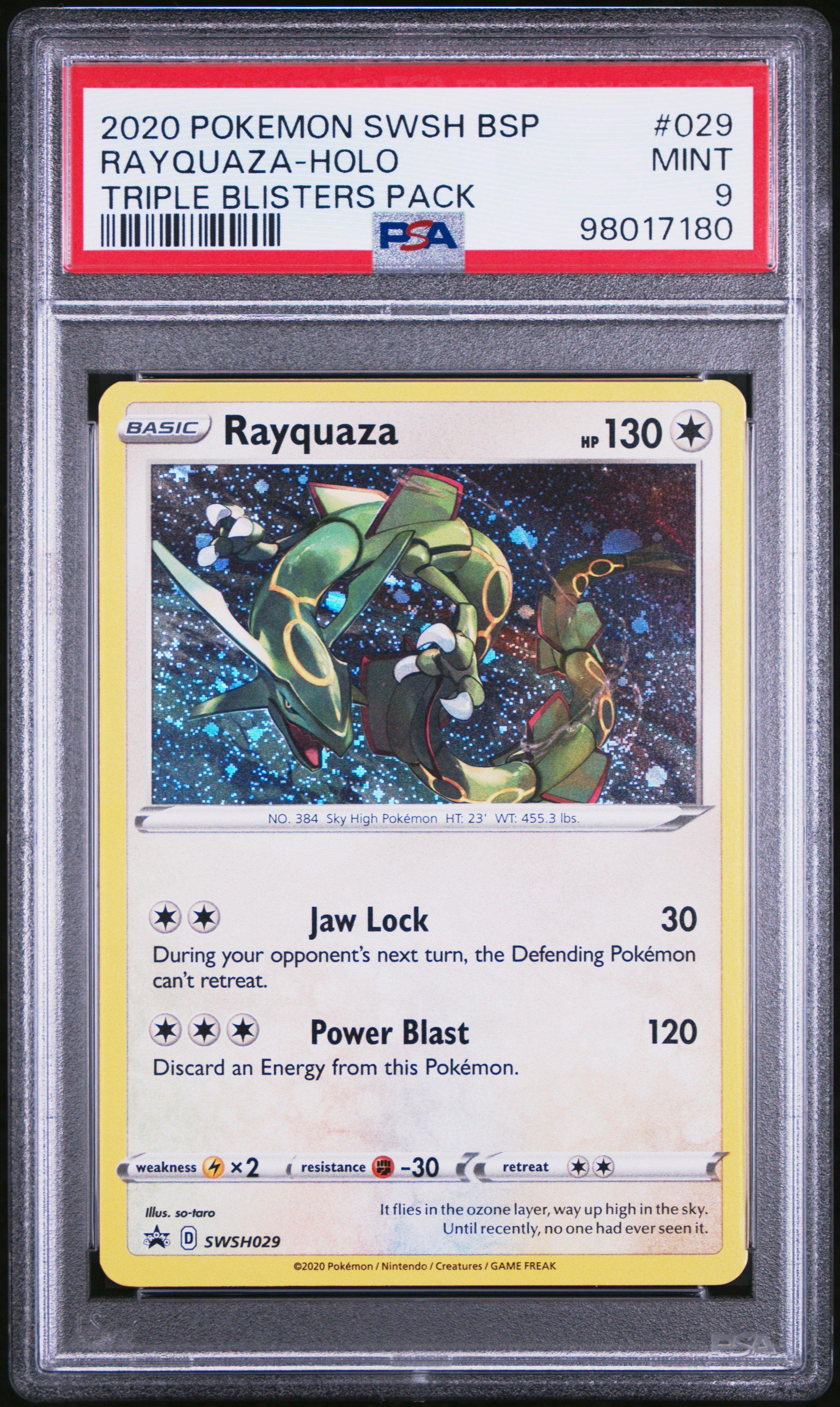 2020 Pokemon Swsh Black Star Promo 029 Rayquaza-holo Triple