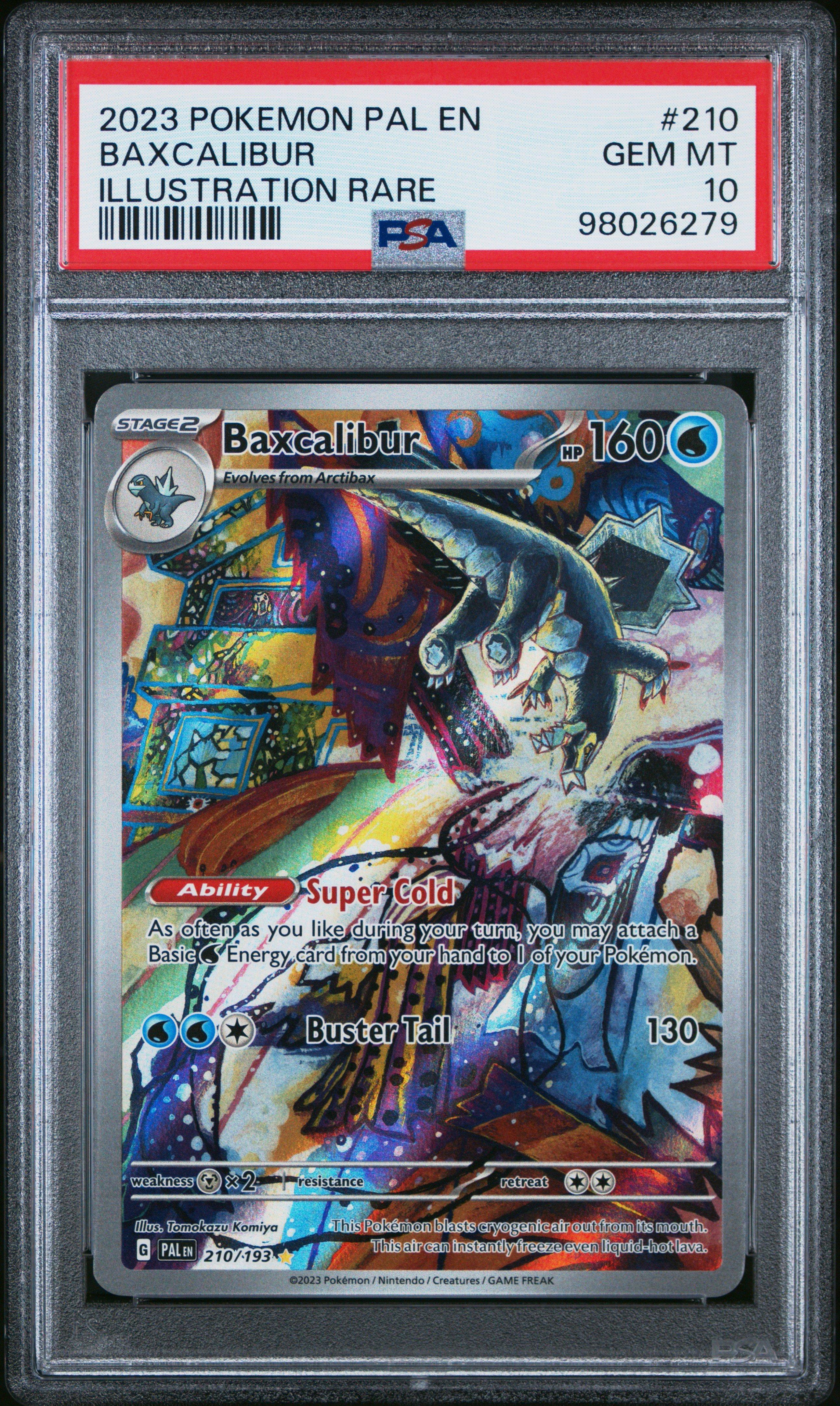 2023 Pokemon Pal En-paldea Evolved 210 Baxcalibur Illustration