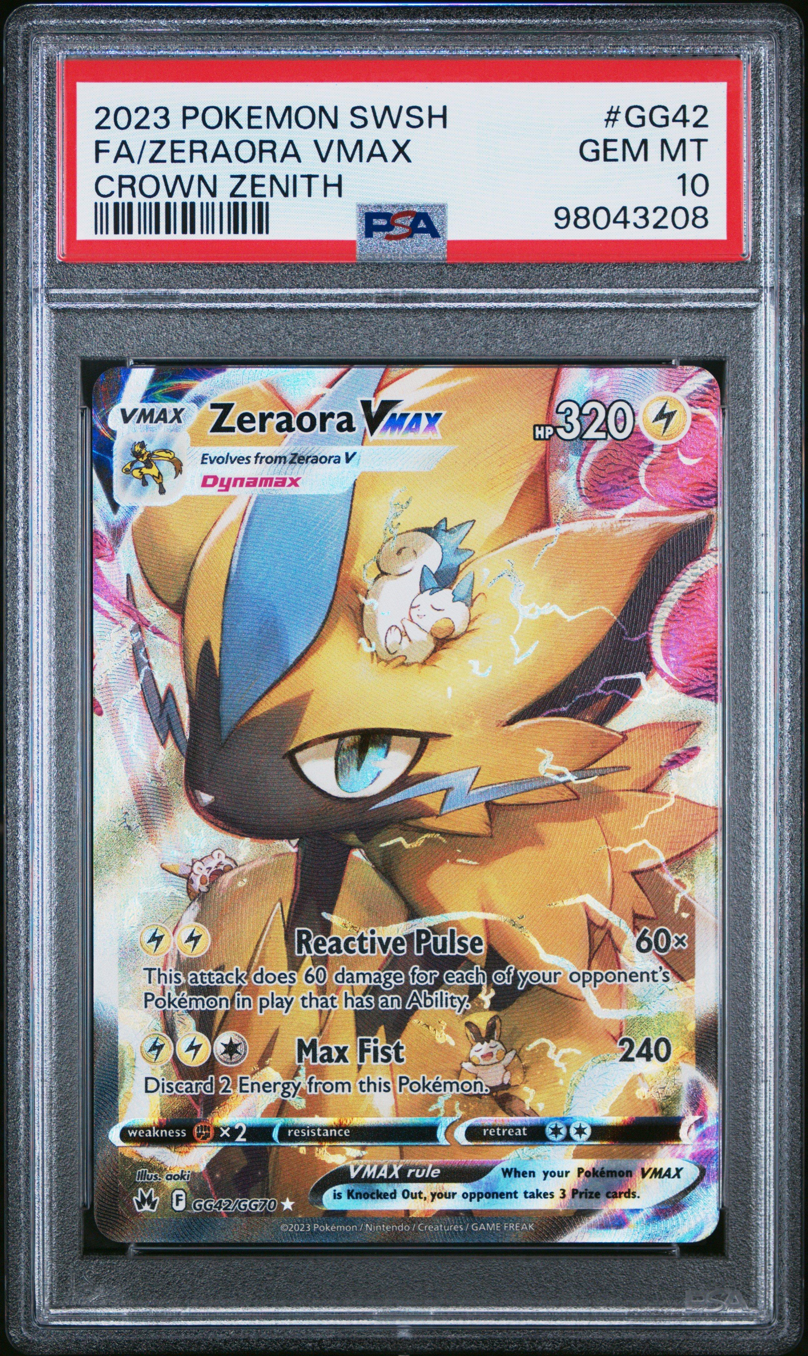 2023 Pokemon Sword And Shield Crown Zenith Gg42 Full Art/zeraora