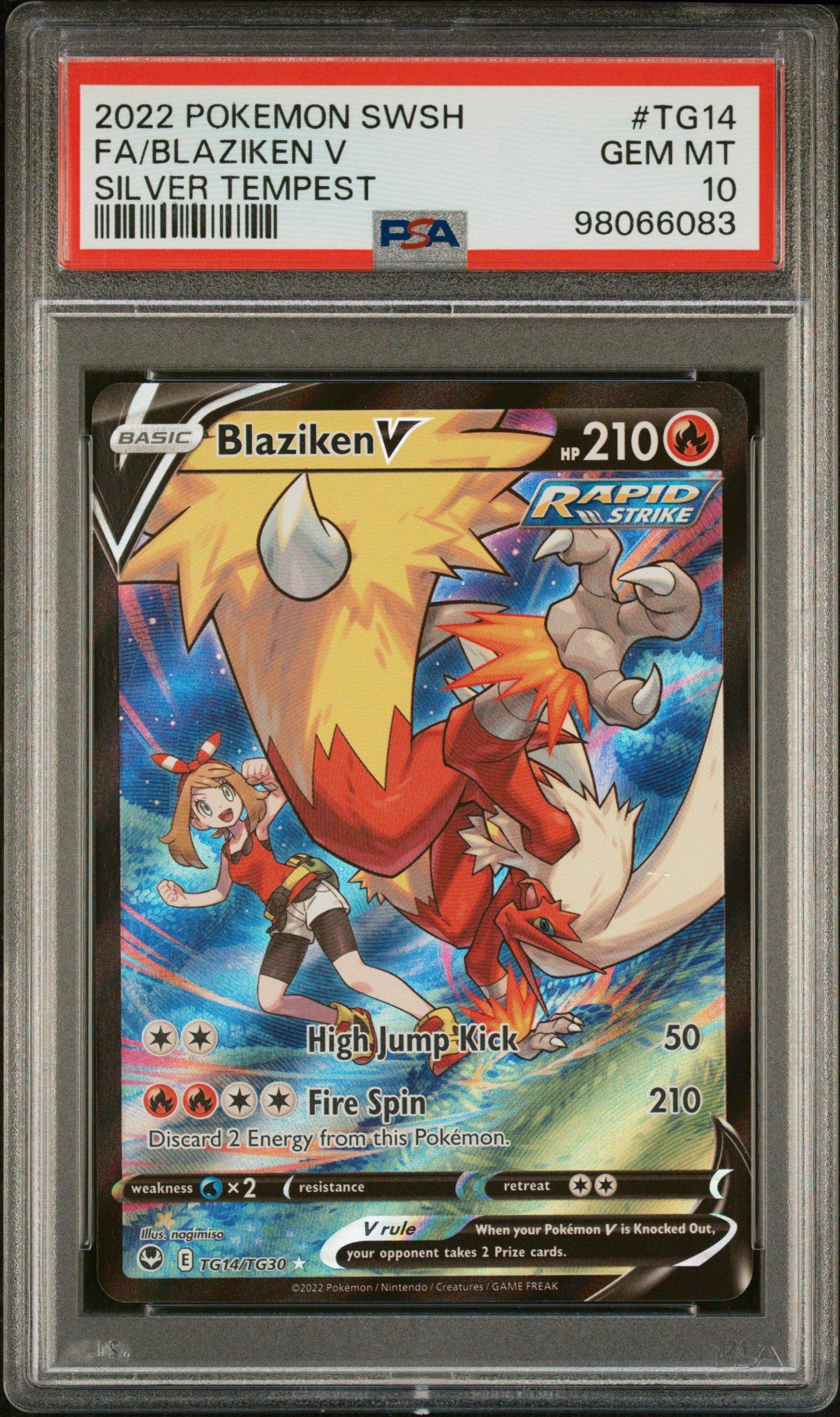 2022 Pokemon Sword & Shield Silver Tempest Tg14 Full Art/blaziken