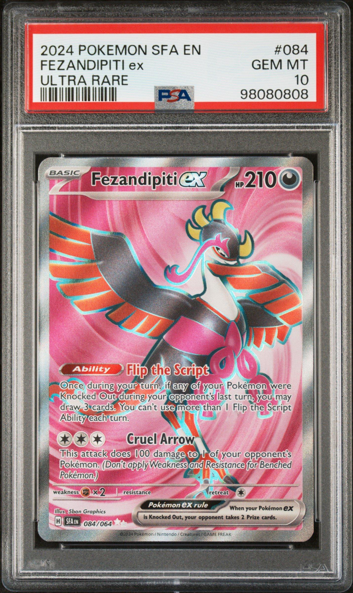 エーフィexSAR PSA 10 2024 Pokemon Sfa En-shrouded Fable 084 Fezandipiti Ex Ultra Rare