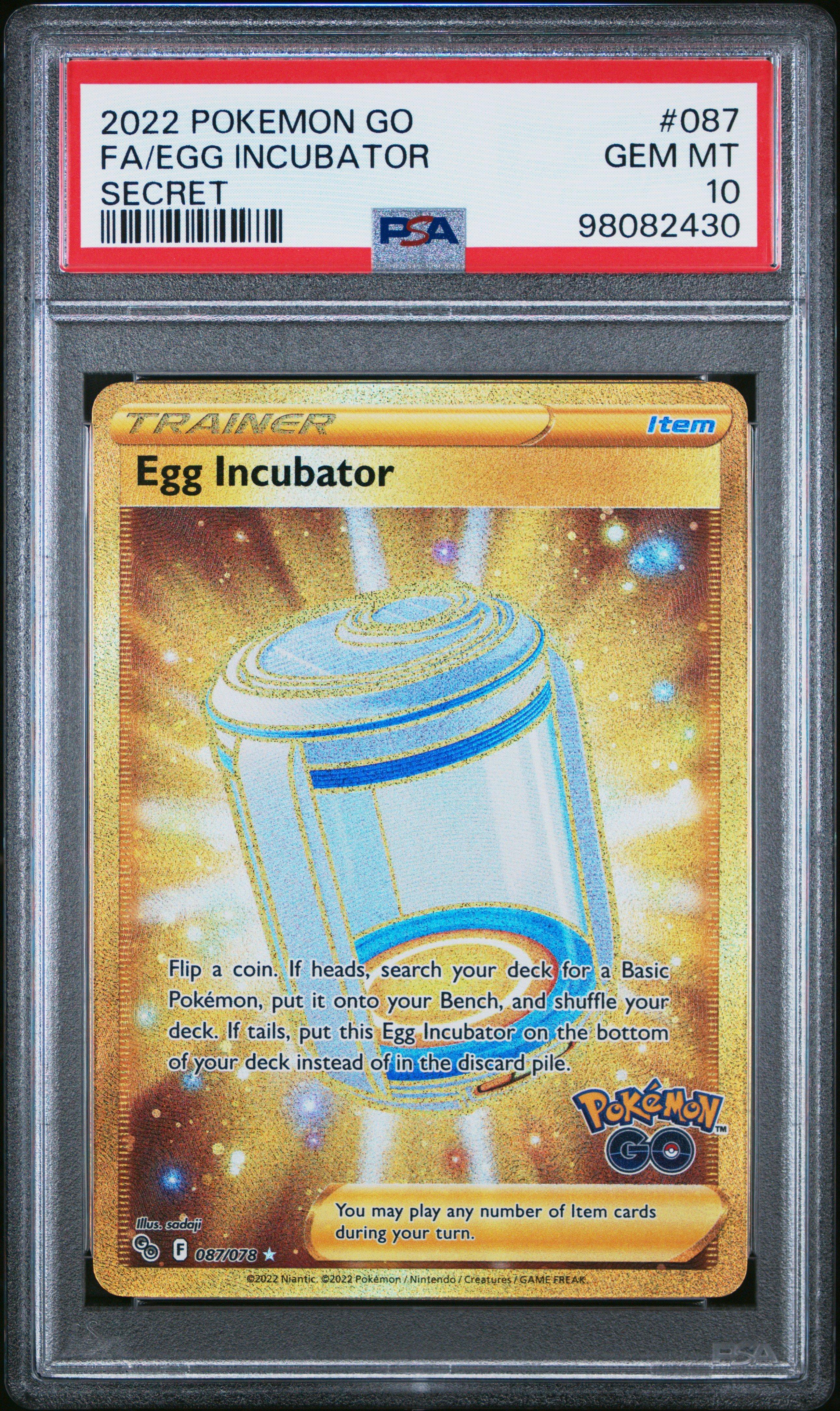 PSA10 ポケモンGO FA/Egg Incubator ふかそうち UR 2022 Pokemon Go 087 Full Art/egg Incubator Secret PSA 10 Graded