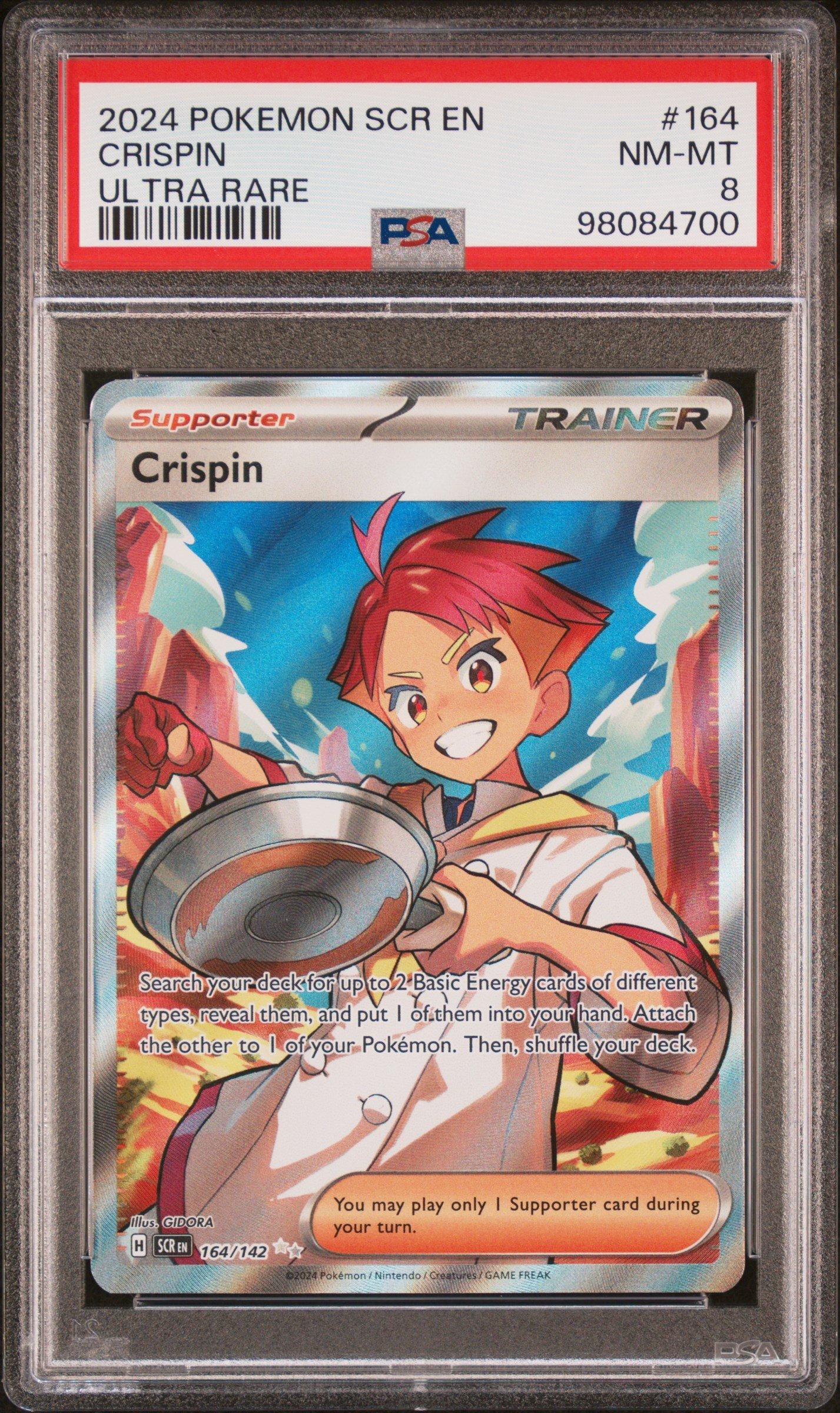 crispin pokemon card value 2024 Pokemon Scr En-stellar Crown 164 Crispin Ultra Rare PSA 8 Graded Card