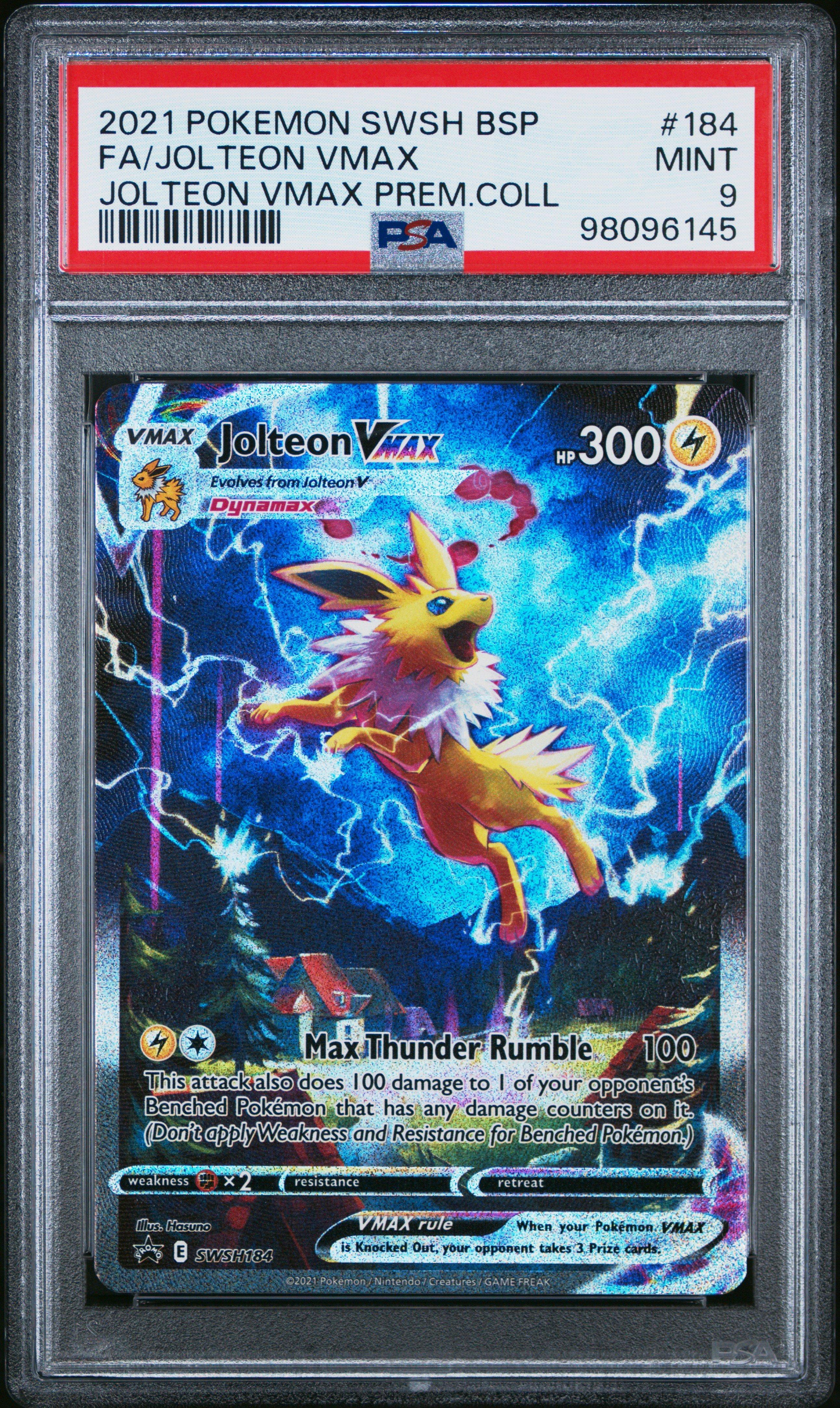 2021 Pokemon Swsh Black Star Promo 184 Full Art/jolteon Vmax