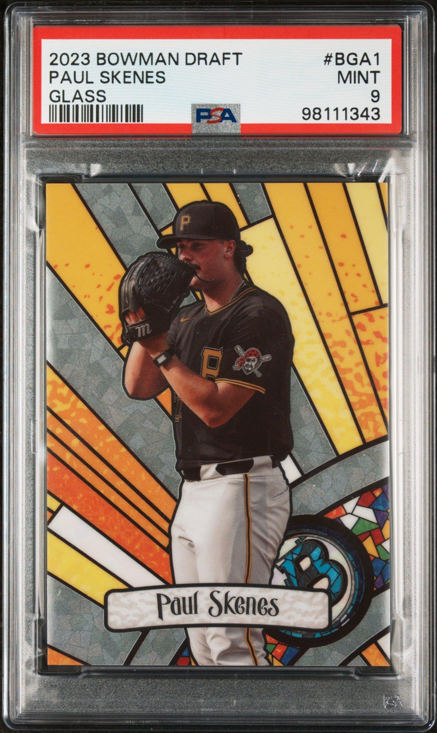 2023 Bowman Draft Bowman Glass Bga1 Paul Skenes PSA 9 Graded Card 