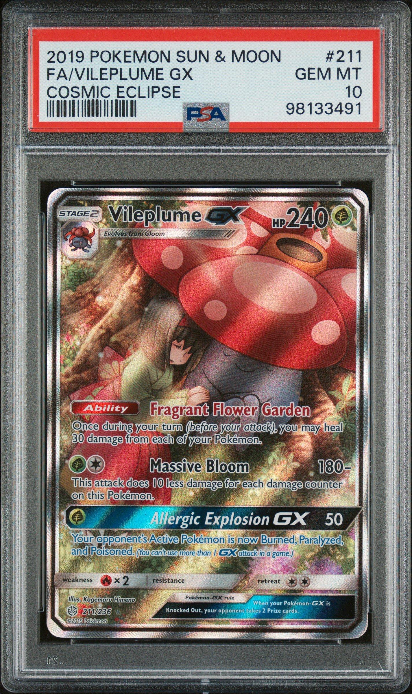 ポケモンカードゲーム Vileplume gx psa10 Pokemon Card Japanese PSA 10 Vileplume GX 062 SR Full Art Dream