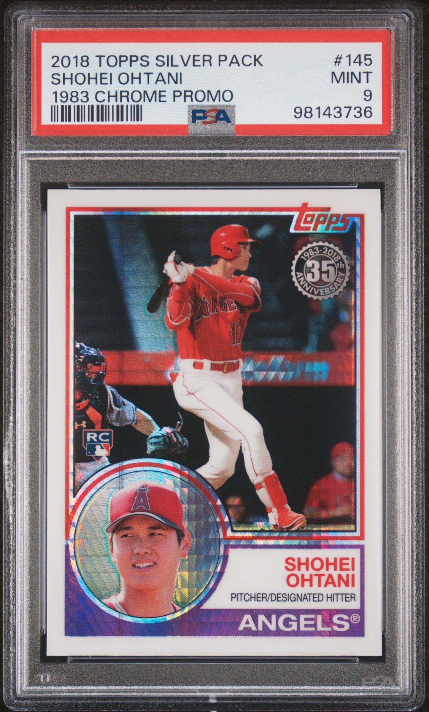 2018 Topps Silver Pack 1983 Chrome Promo 145 Shohei Ohtani PSA 9