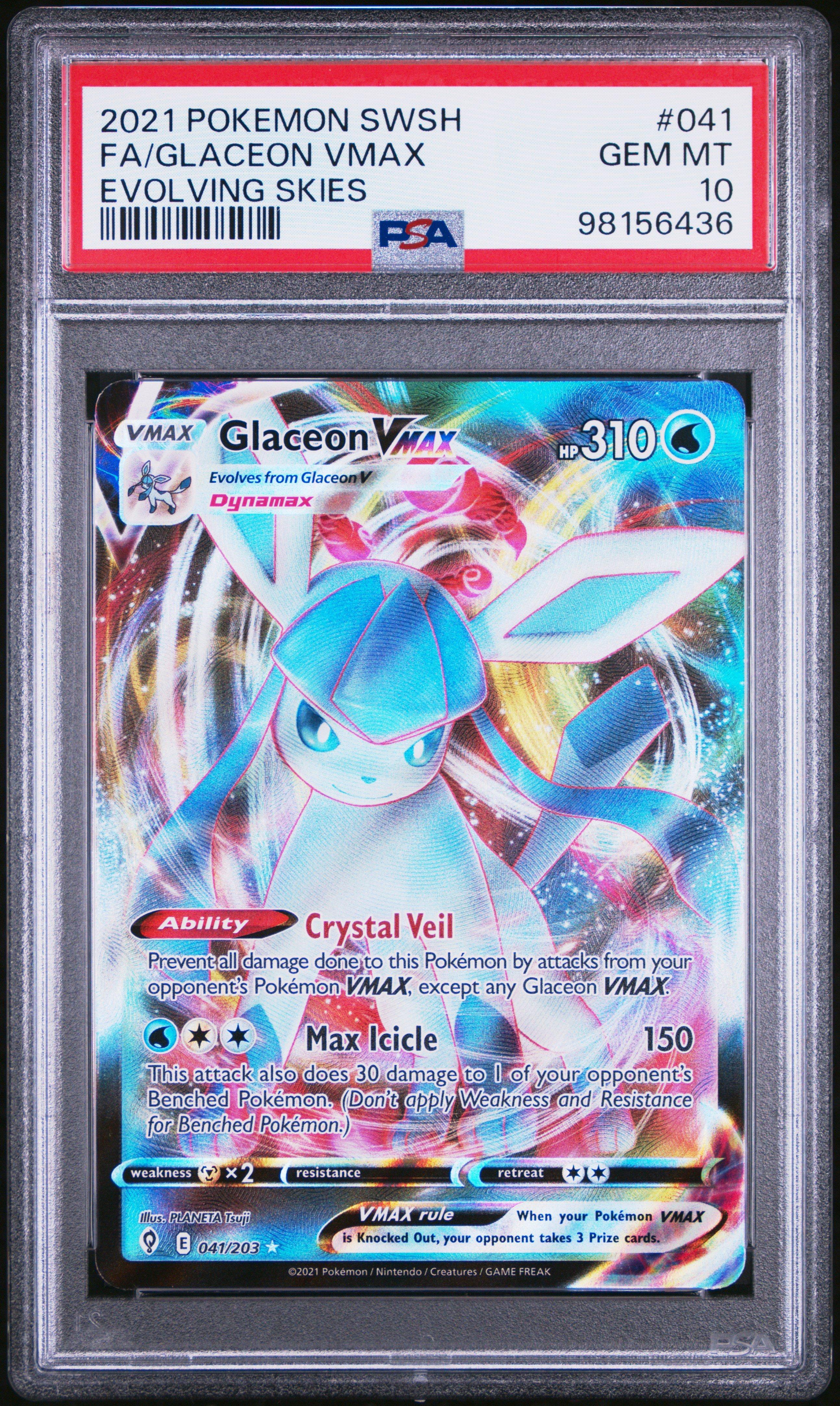 2021 Pokemon Sword & Shield Evolving Skies 041 Full Art/glaceon