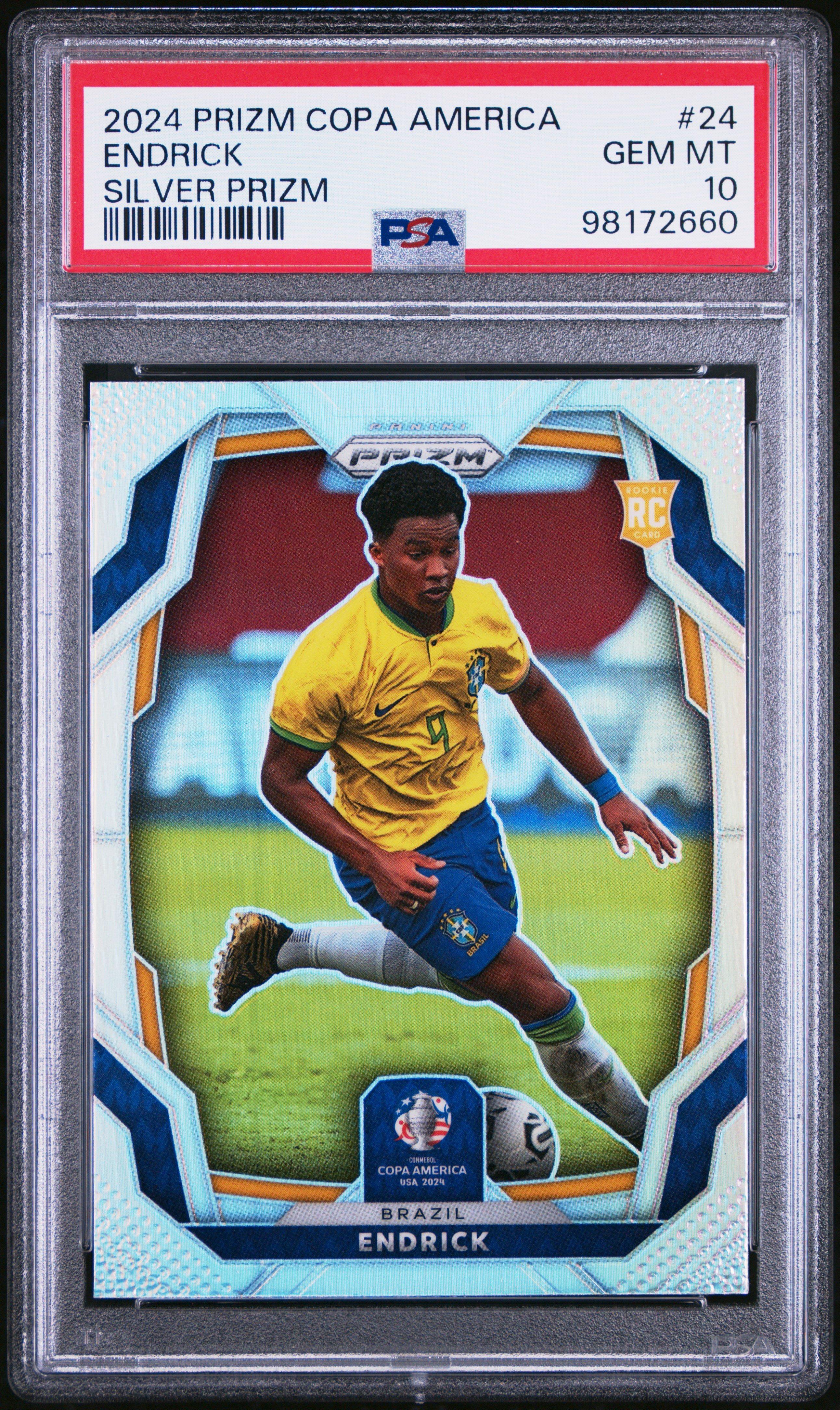 2024 Panini Prizm Conmebol Copa America 24 Endrick Silver Prizm