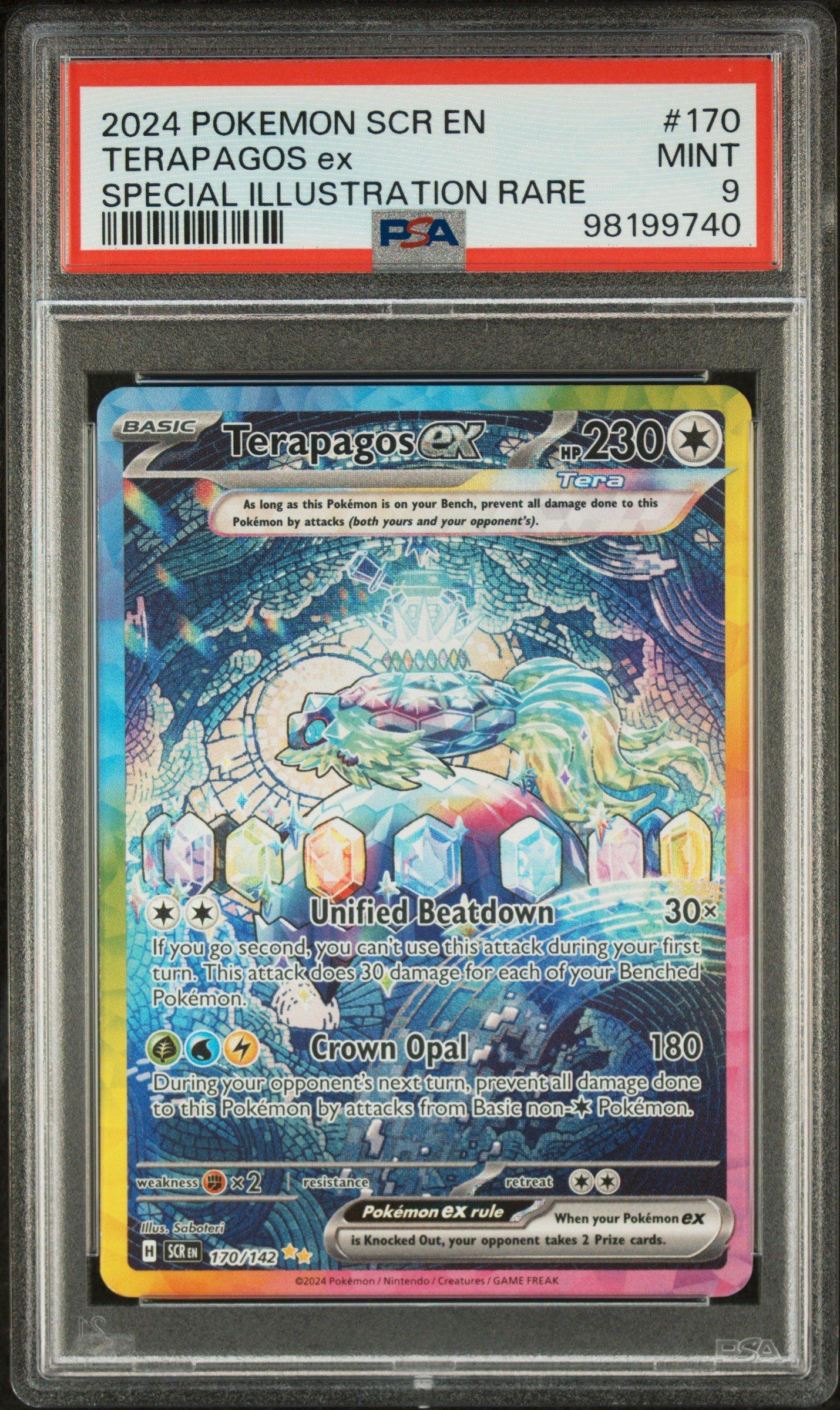 2024 Pokemon Scr En-stellar Crown 170 Terapagos Ex Special Illustration ...