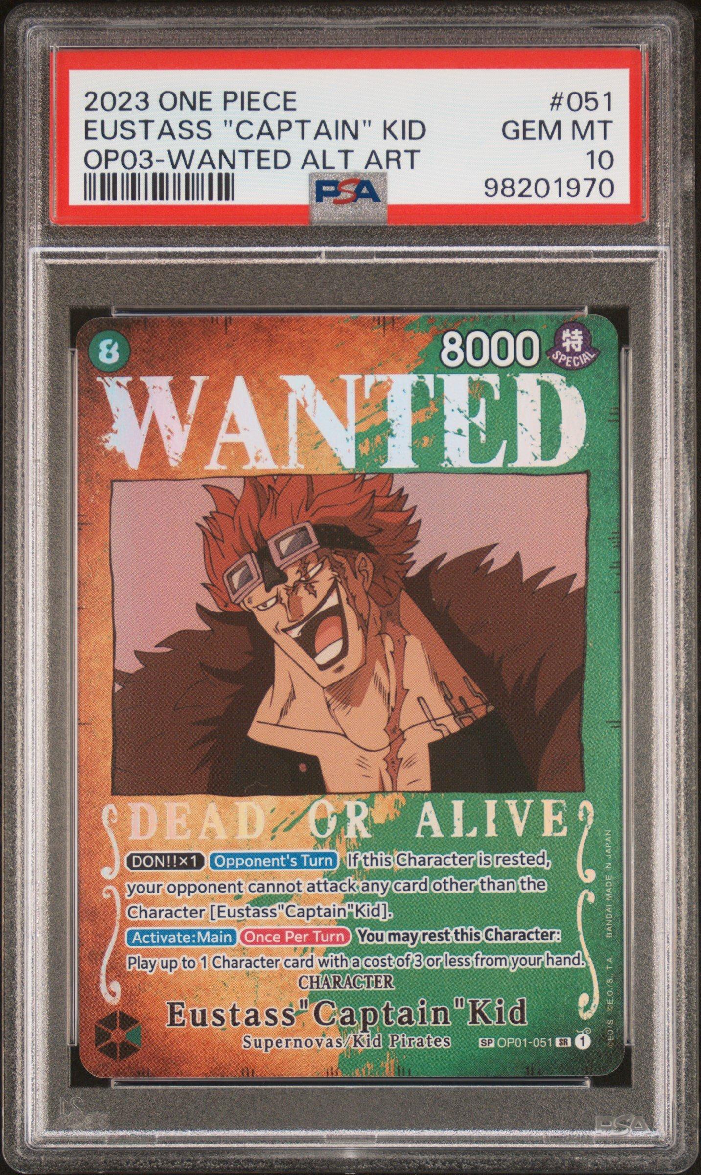 M*o様 ワンピース カードゲーム WANTED ALTERNATE ART 3 2023 One Piece Op03-pillars Of Strength 051 Eustass 