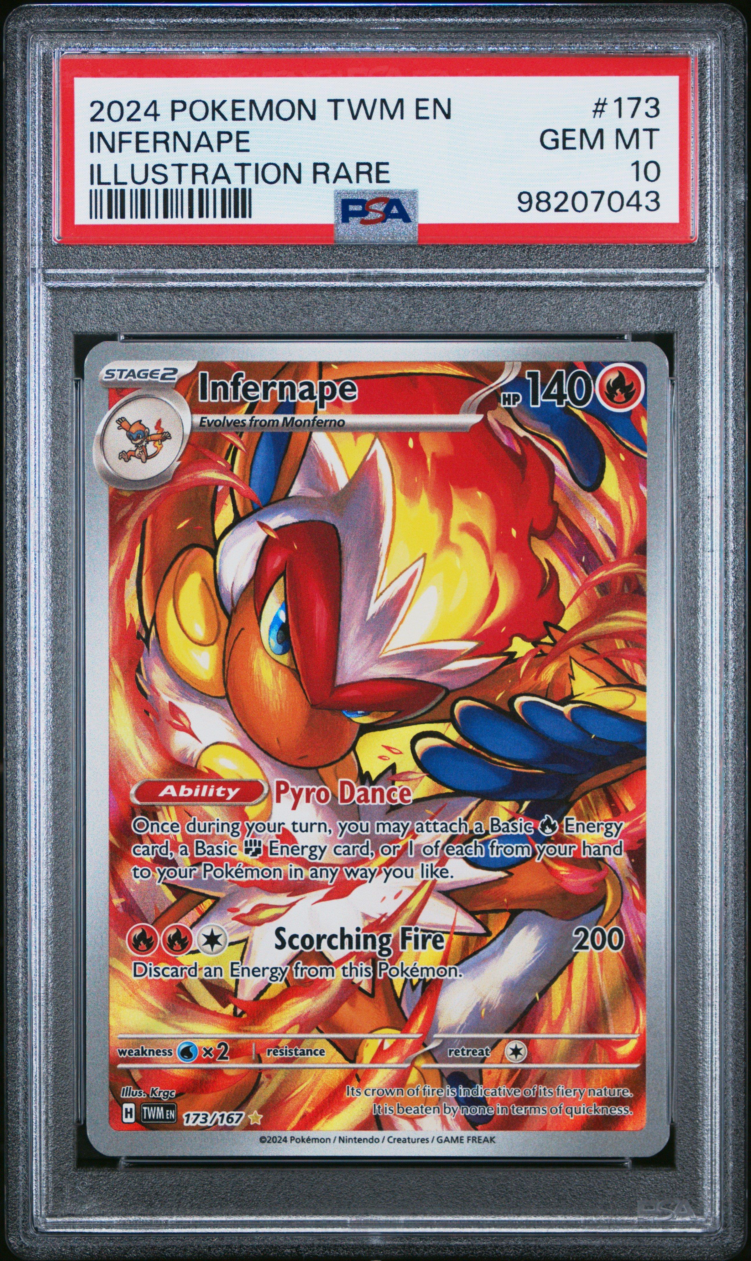 2024 Pokemon Twm En-twilight Masquerade 173 Infernape Illustration