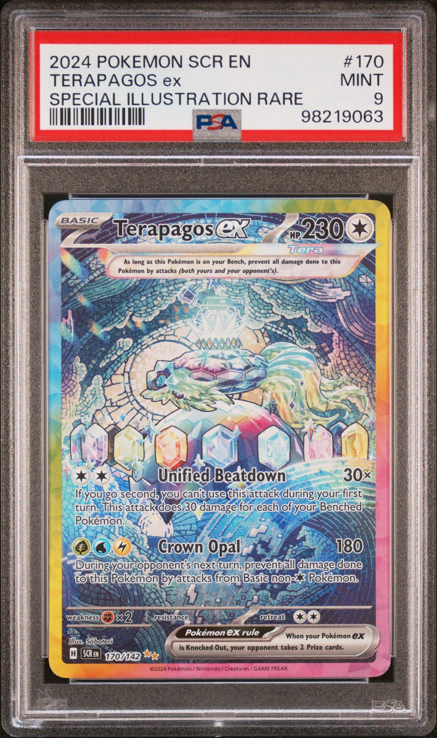 2024 Pokemon Scr En-stellar Crown 170 Terapagos Ex Special