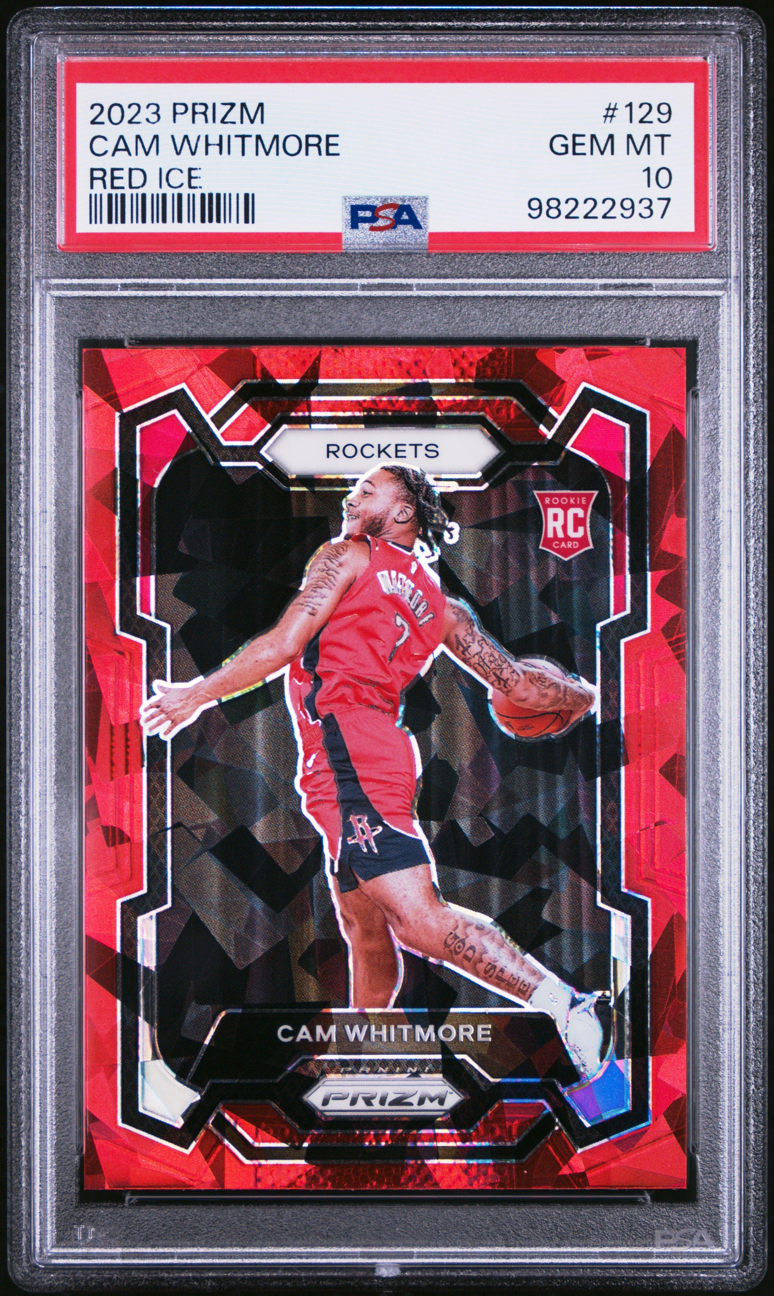 2023 Panini Prizm 129 Cam Whitmore Red Ice PSA 10