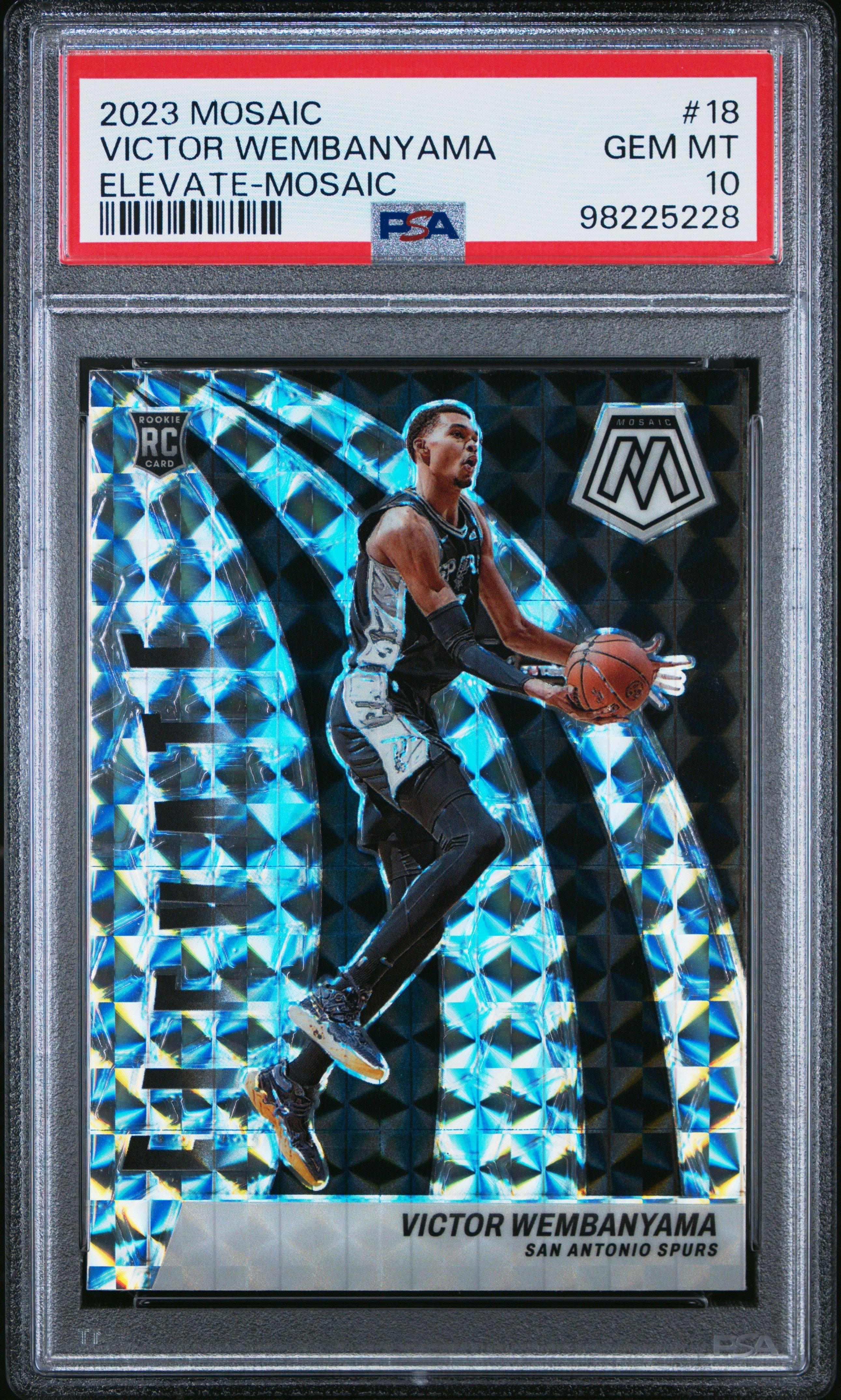 2023 Panini Mosaic Elevate 18 Victor Wembanyama Mosaic PSA 10