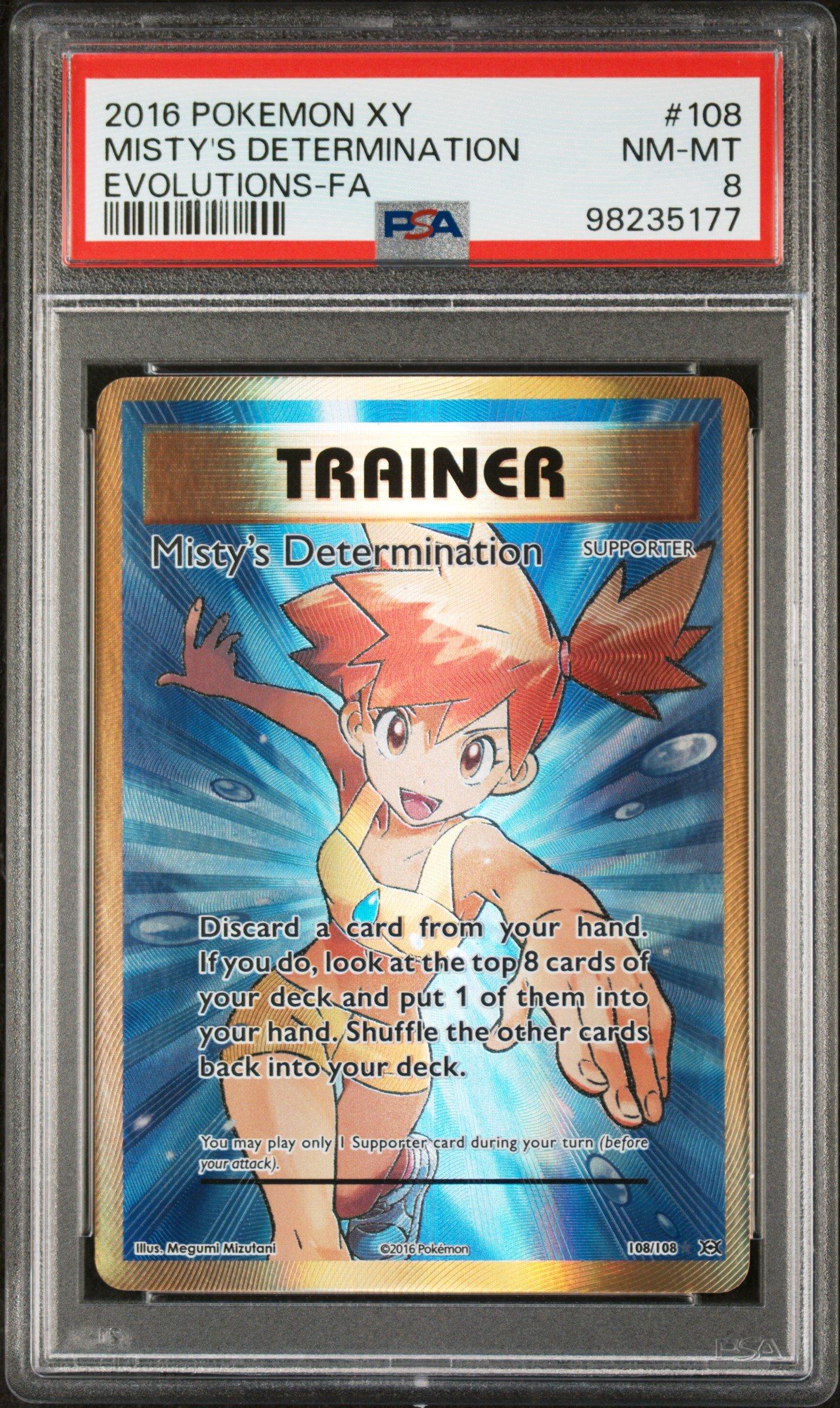 2016 Pokemon Xy Evolutions 108 Full Art/misty's Determination PSA 8 Graded  Card | GameStop