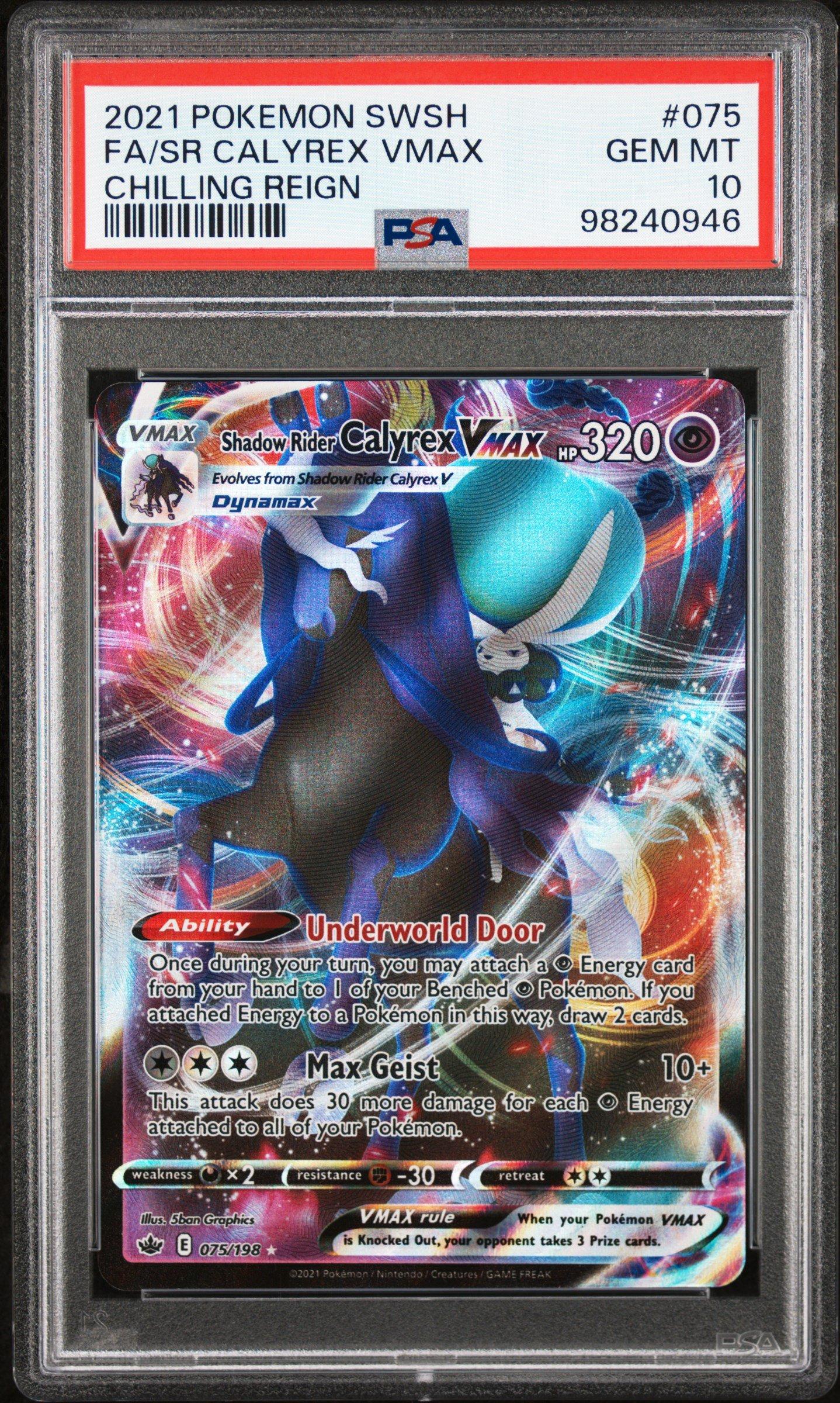 2021 Pokemon Sword & Shield Chilling Reign 075 Full Art/shadow Rider ...