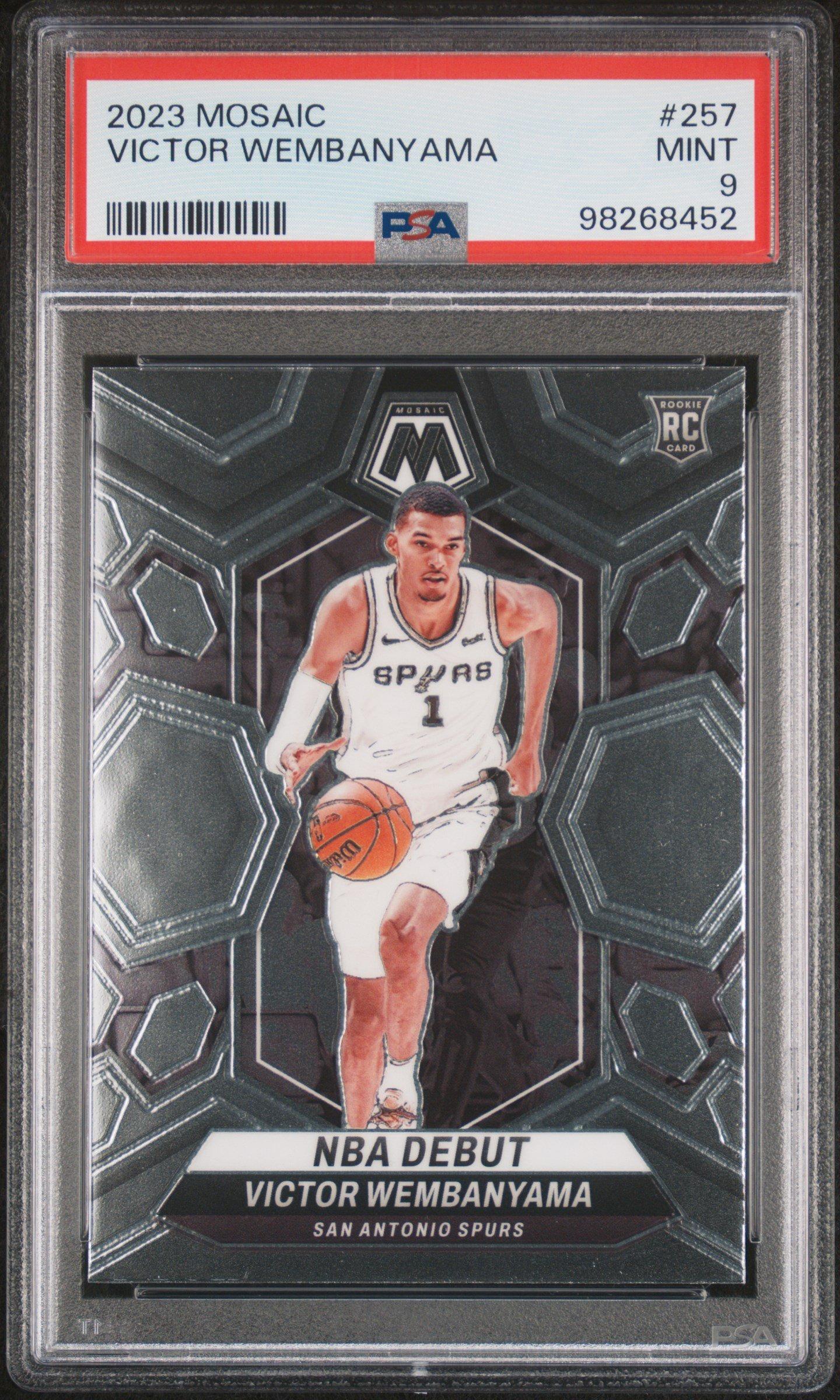 2023 Panini Mosaic 257 Victor Wembanyama PSA 9 Graded Card | GameStop