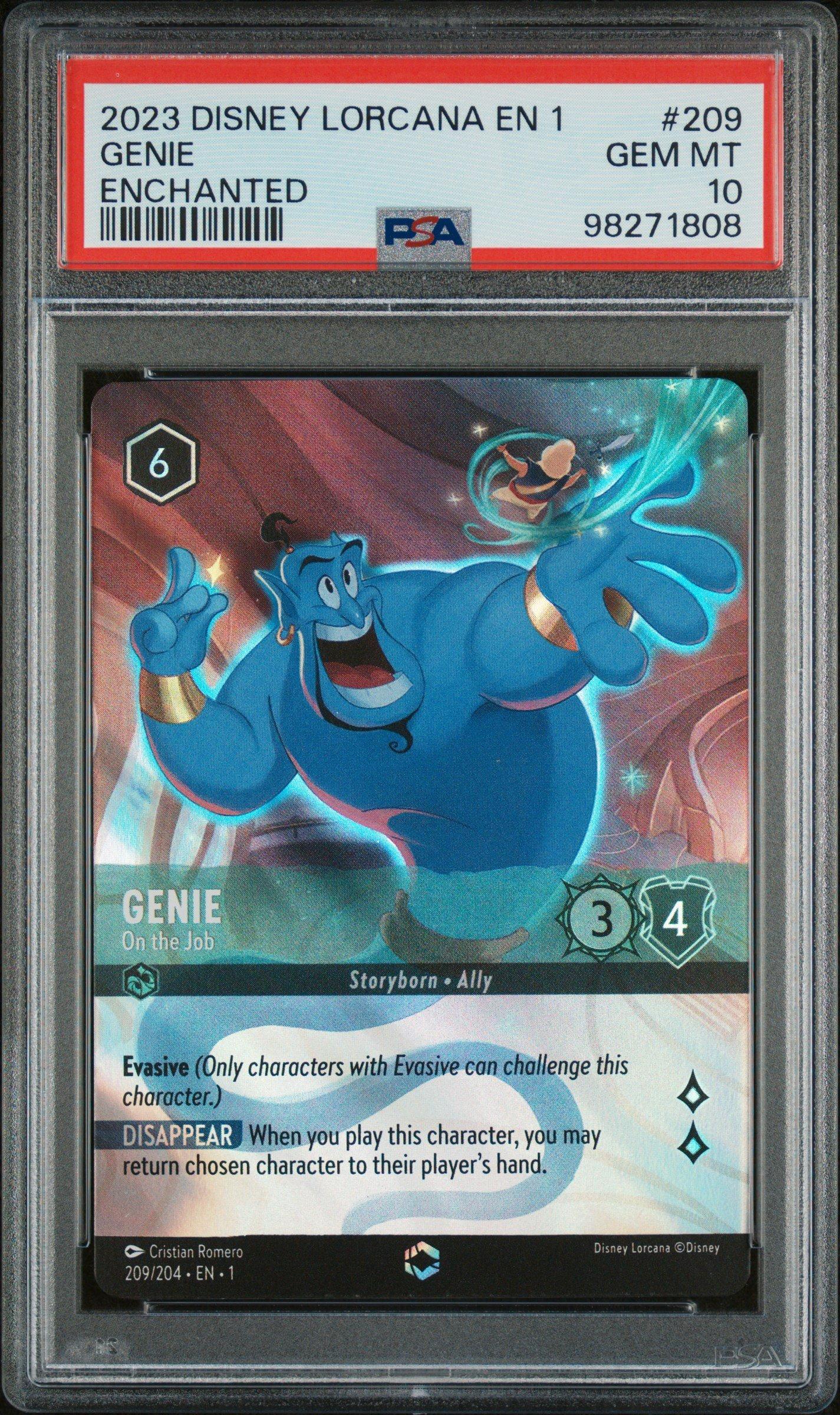 キ*ル様 Disney LORCANAコレクターズエディションpsa10 ジーニ 2023 Disney Lorcana En P1-promo 20 Genie - Powers Unleashed