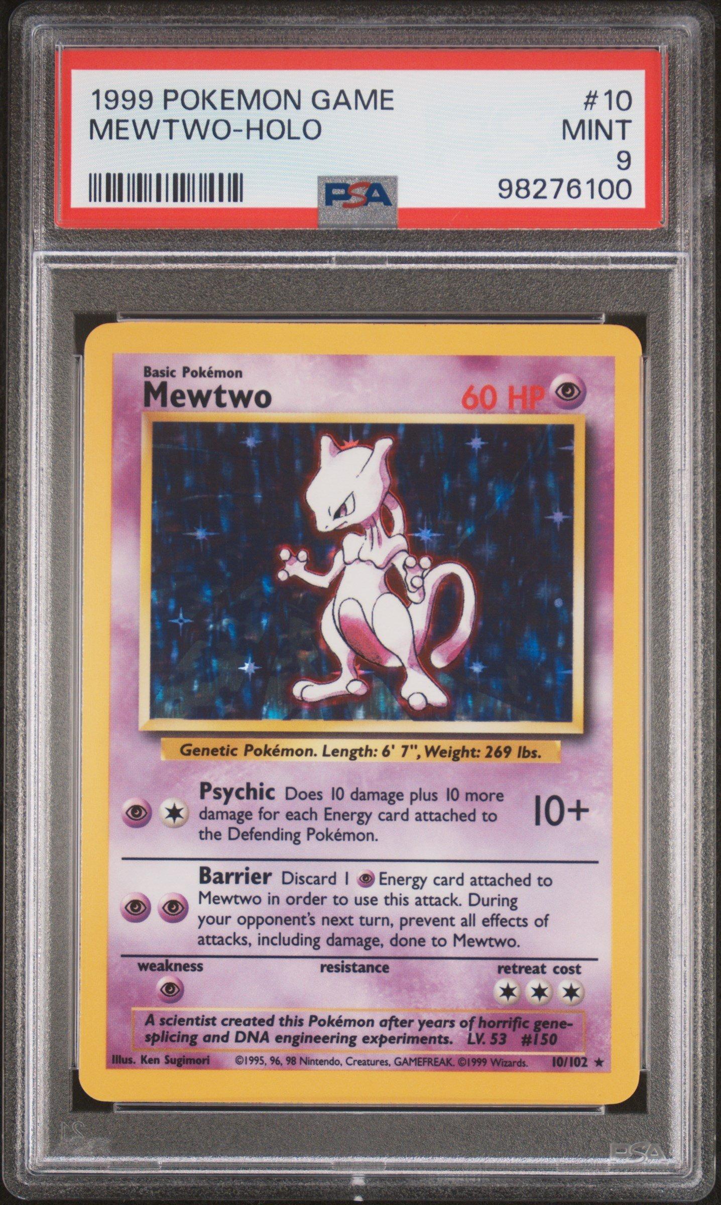 1999 Pokemon Game 10 Mewtwo-holo PSA 9 Graded Card | GameStop