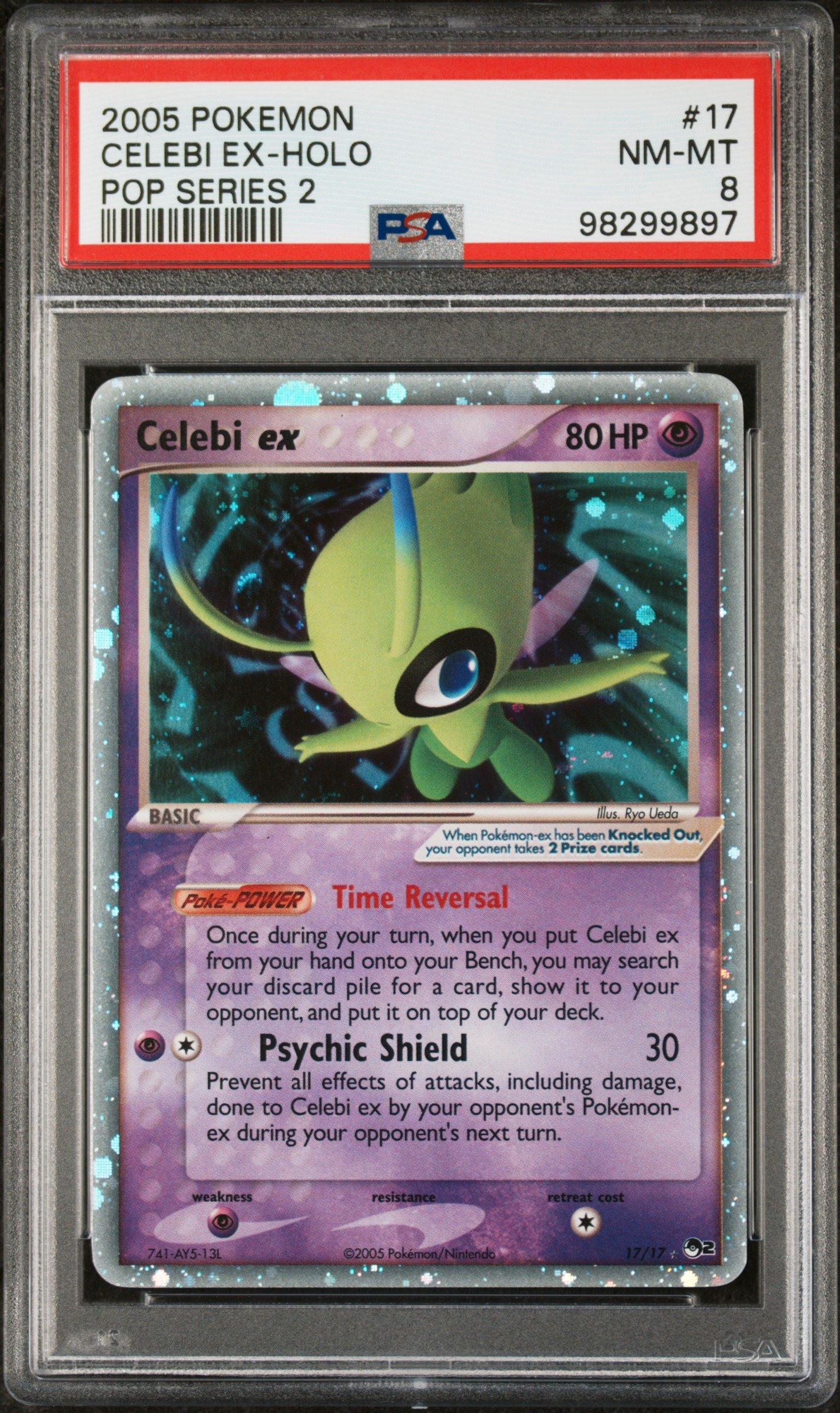 2005 Pokemon Pop Series 2 17 Celebi Ex-holo PSA 8