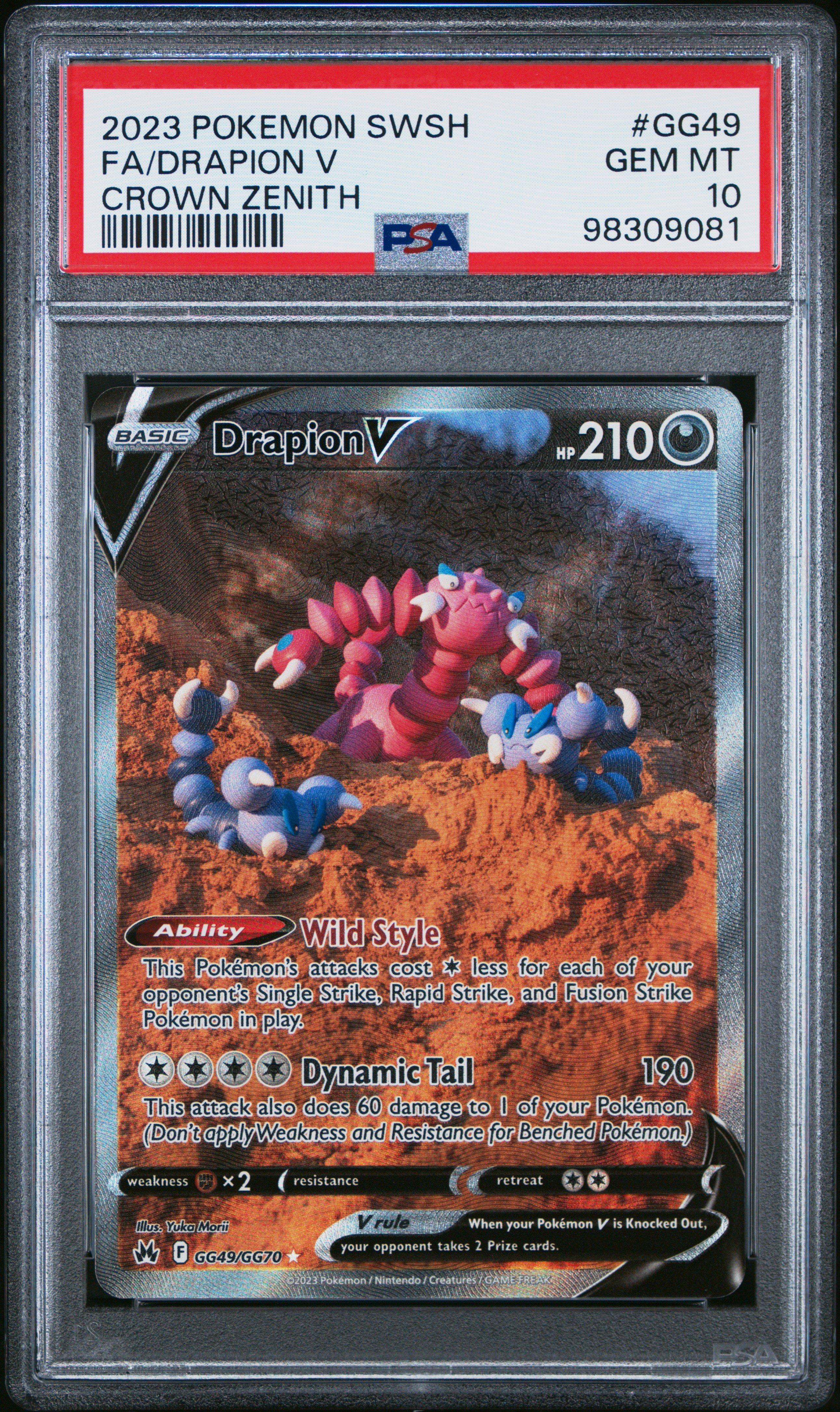 2023 Pokemon Sword And Shield Crown Zenith Gg49 Full Art/drapion V