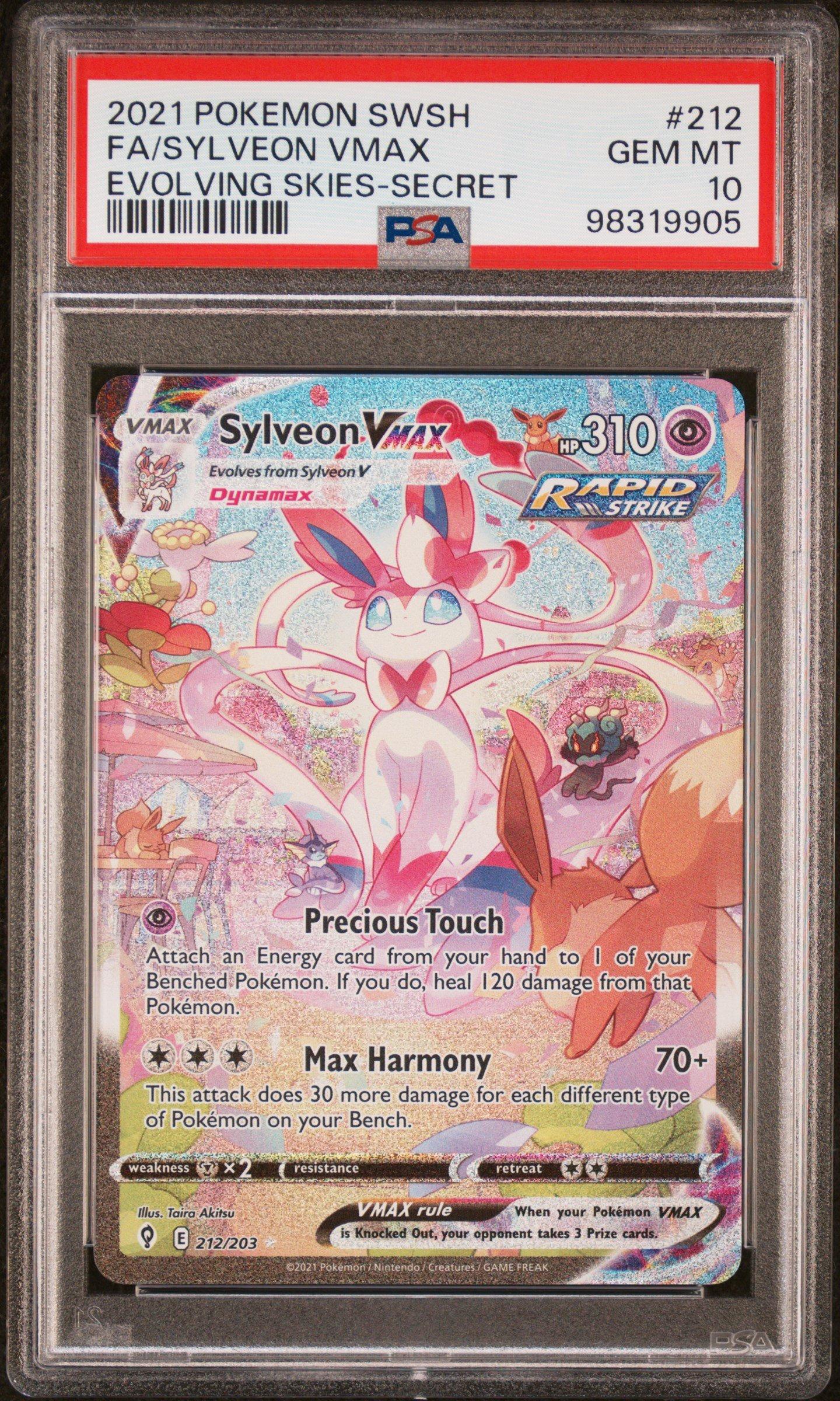 2021 Pokemon Sword & Shield Evolving Skies 212 Full Art/sylveon
