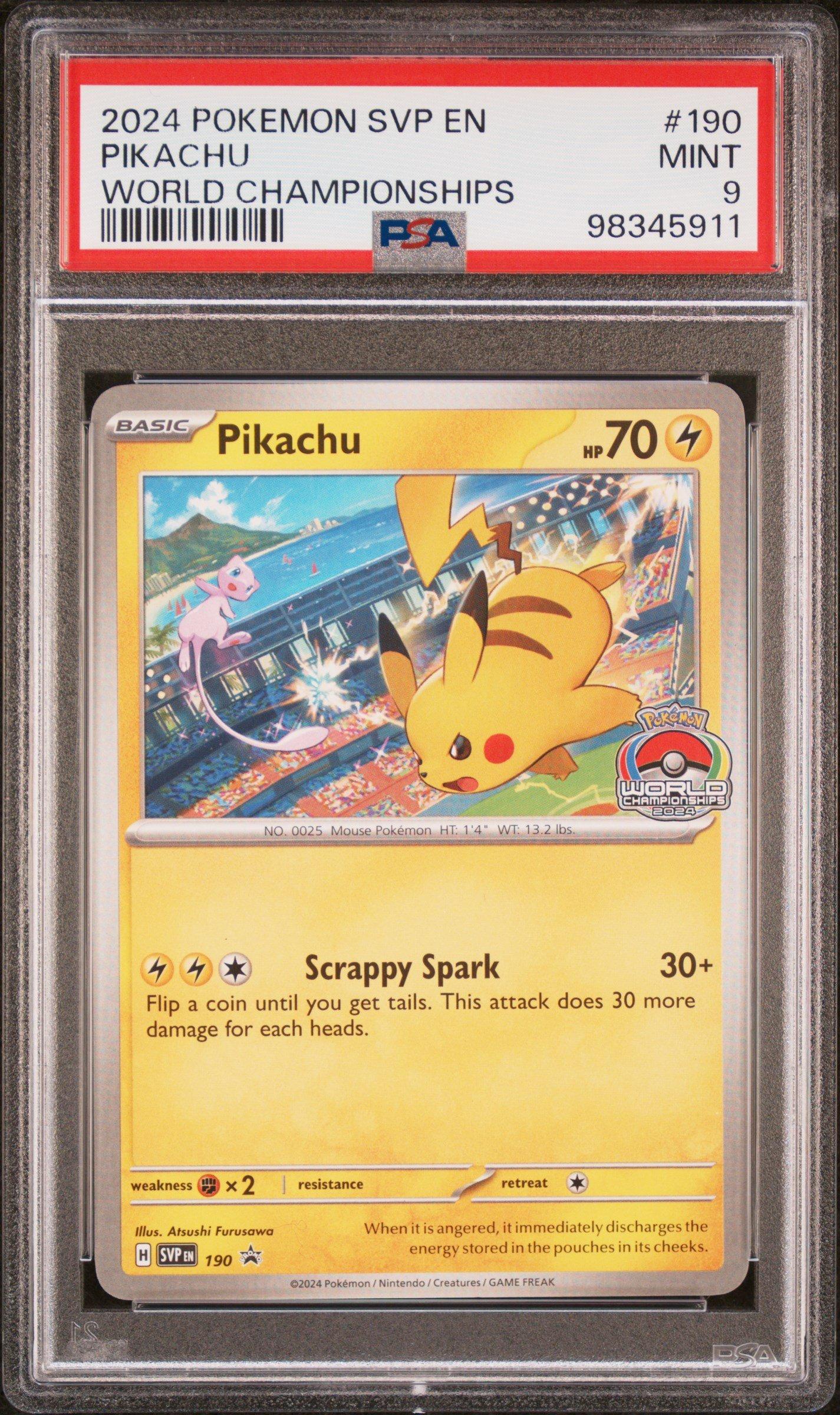 2024 Pokemon Svp En-sv Black Star Promo 190 Pikachu World