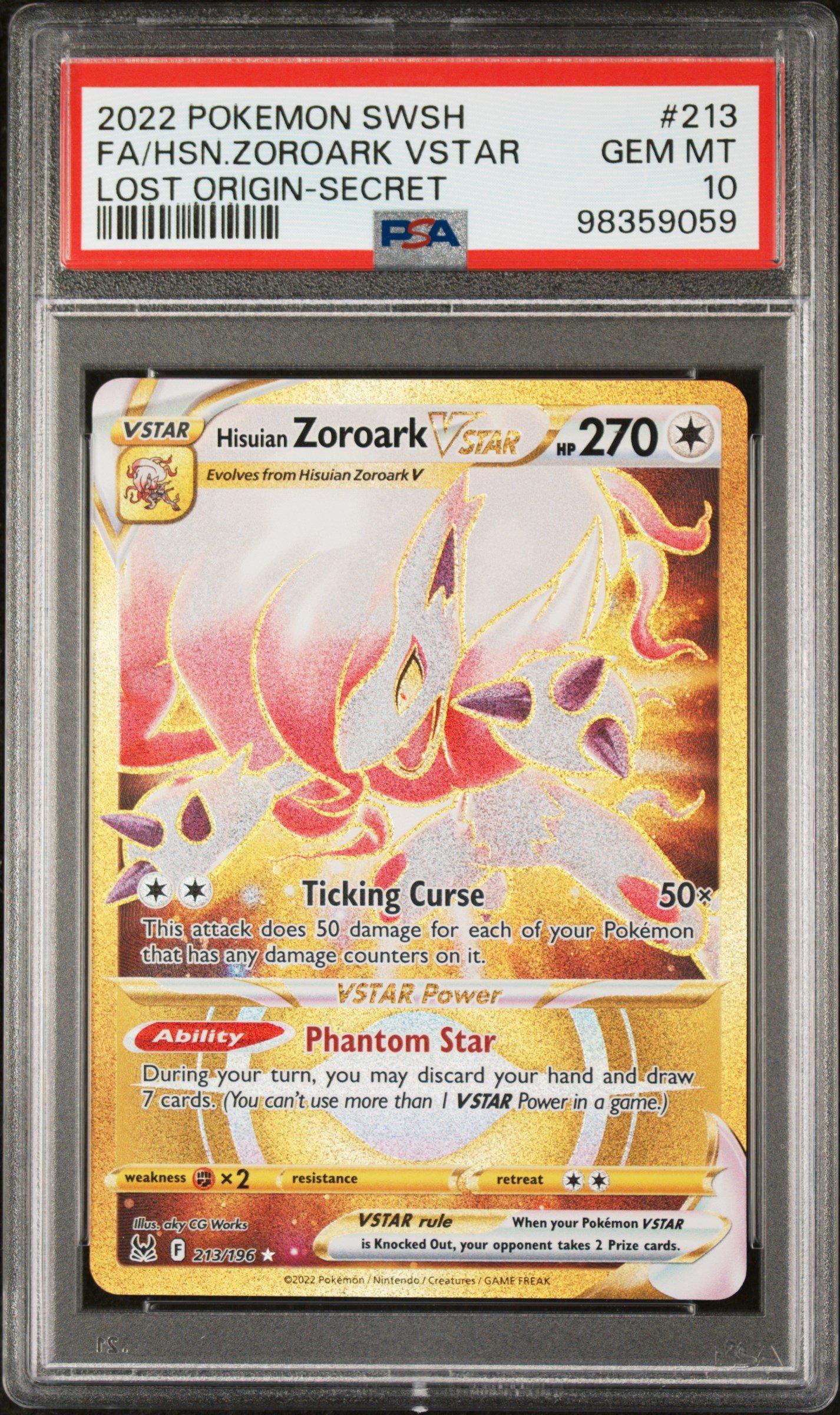 hisuian zoroark vstar pokemon card Amazon.com: Pokemon TCG: HISUIAN ZOROARK VSTAR Premium Collection : Toys &  Games