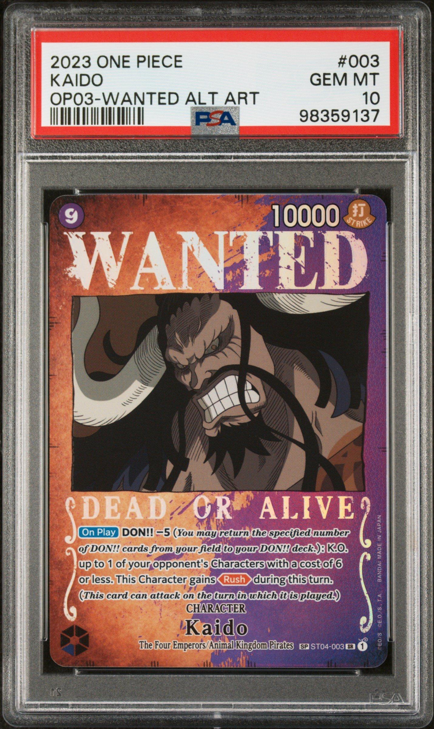 2023 One Piece Pillars Of Strength 003 Kaido Wanted Alternate Art