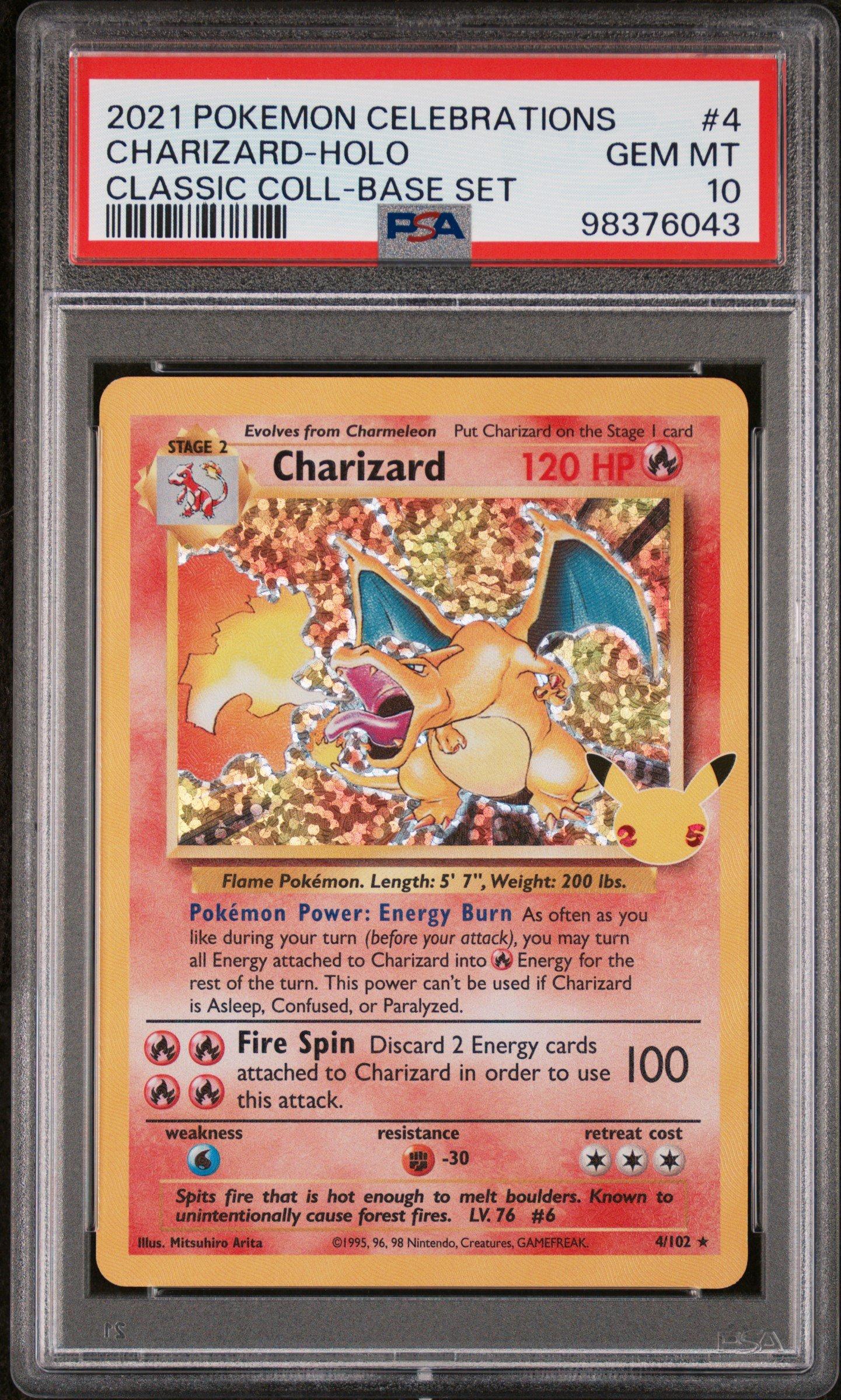 【PSA】ポケモンカード グレード4～9 ×10枚セット 2021 Pokemon Celebrations Classic Collection 4 Charizard-holo PSA