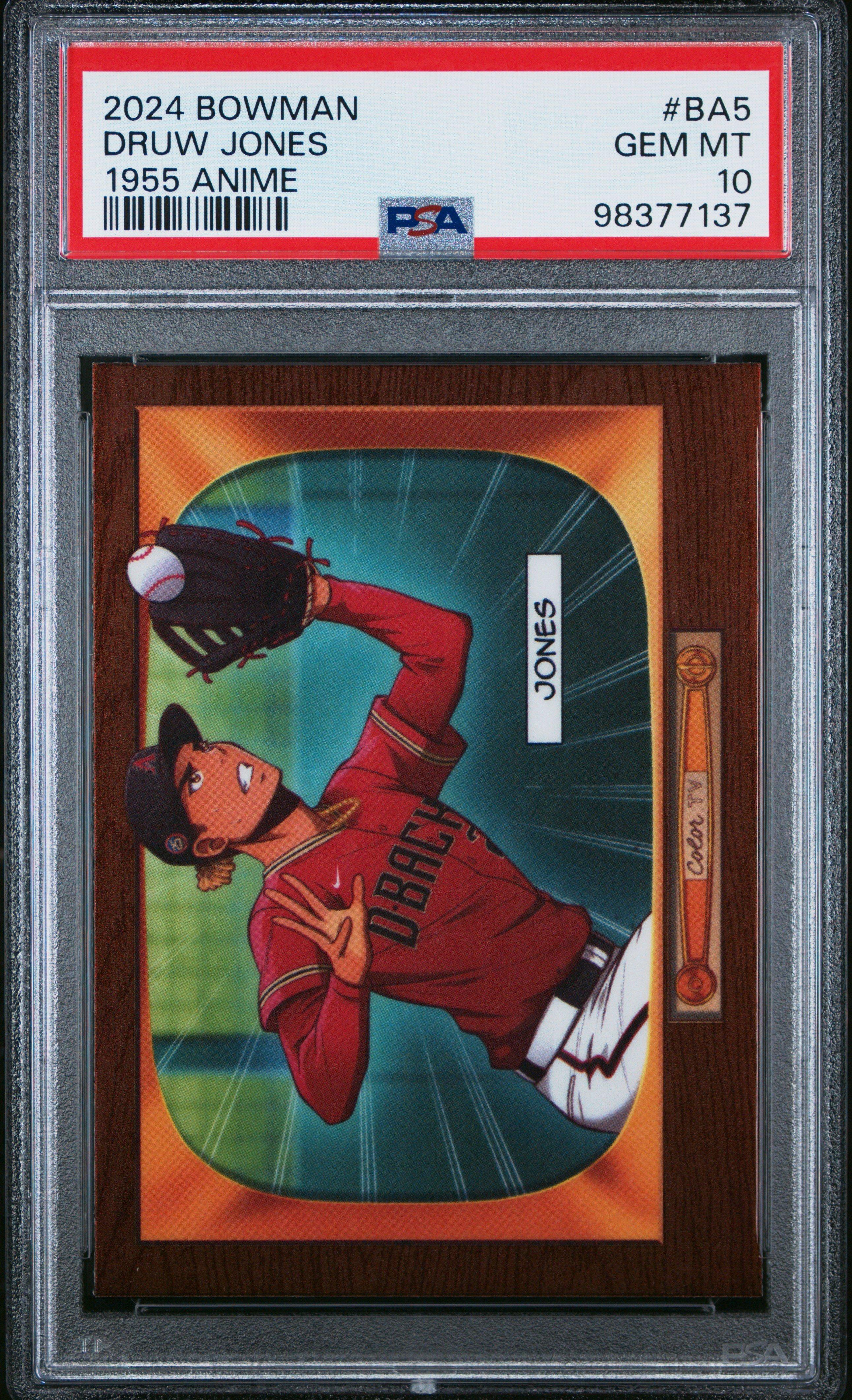2024 Bowman 1955 Bowman Anime Ba5 Druw Jones PSA 10