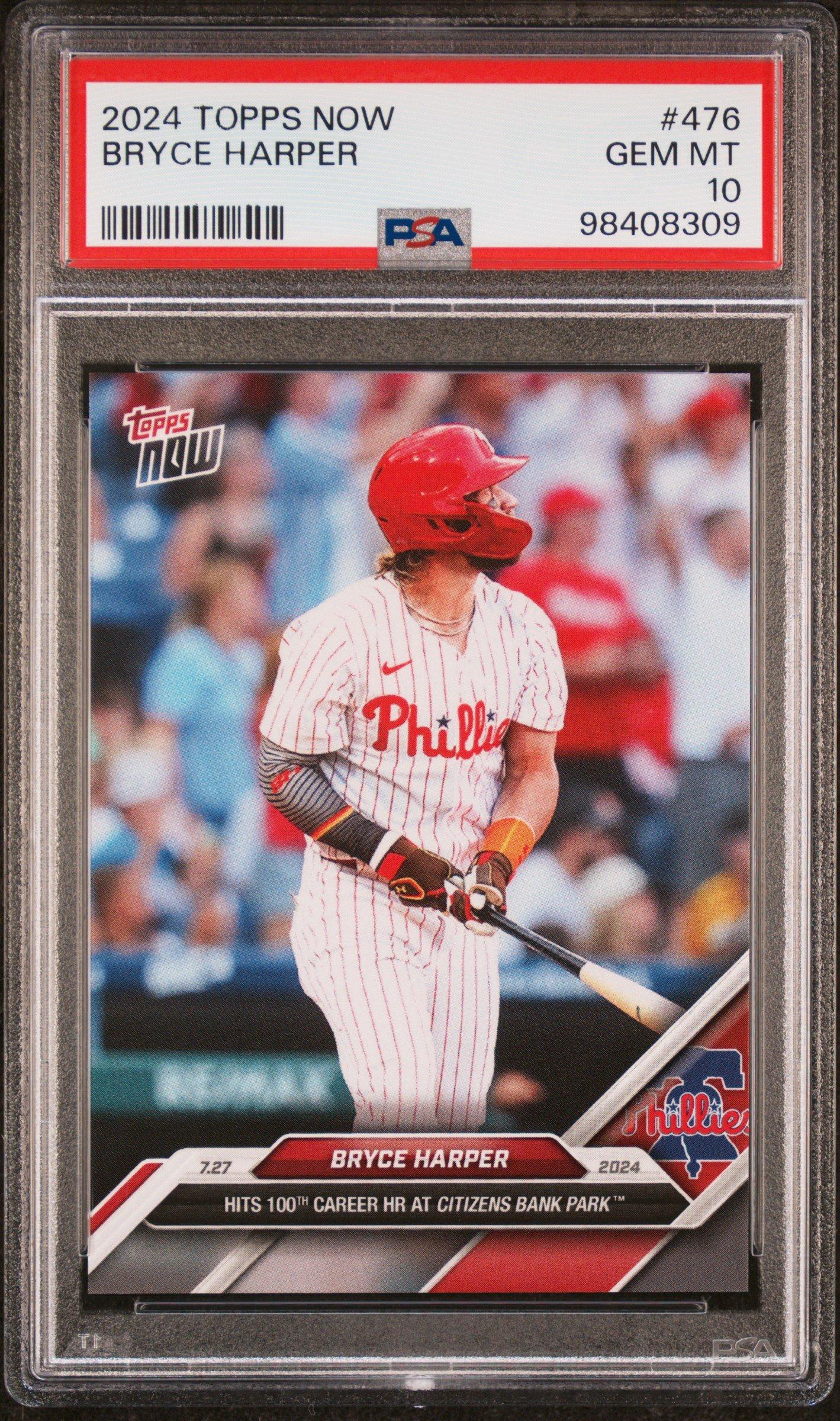 2024 Topps Now 476 Bryce Harper PSA 10