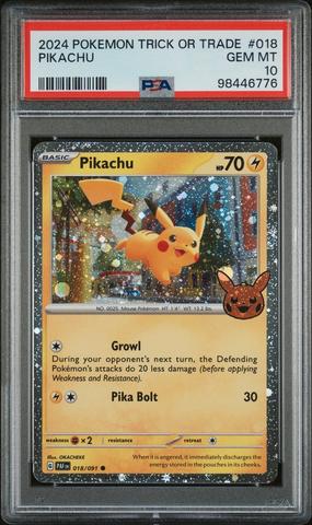2024 Pokemon Trick Or Trade 018 Pikachu PSA 10 | GameStop