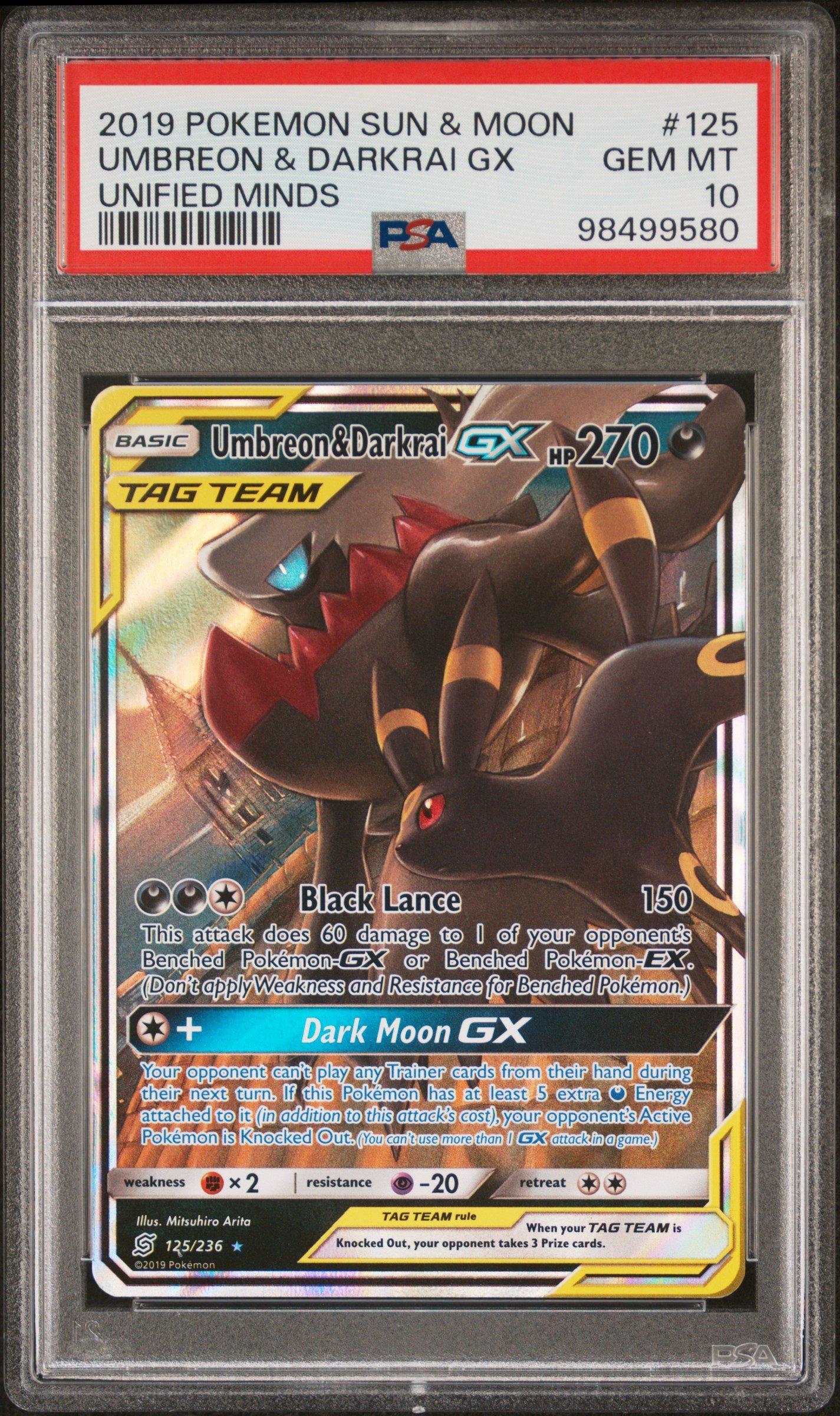umbreon pokemon card gx (Secret) (You cant use more than 1 GX attack in a game.) Weakness Fighting ×2 Resistance Psychic Umbreon GX [Sun & Moon