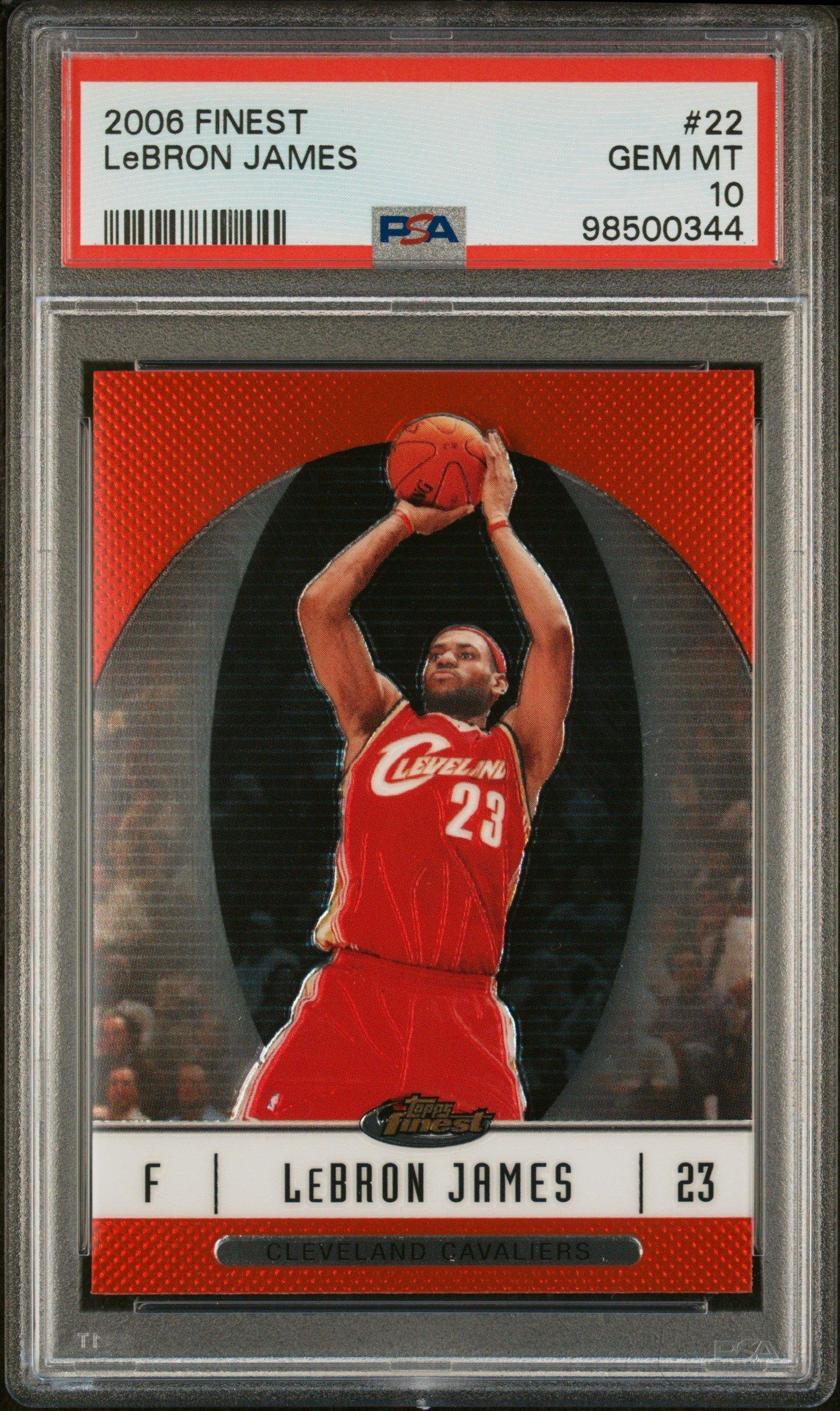 2006 Finest 22 Lebron James PSA 10
