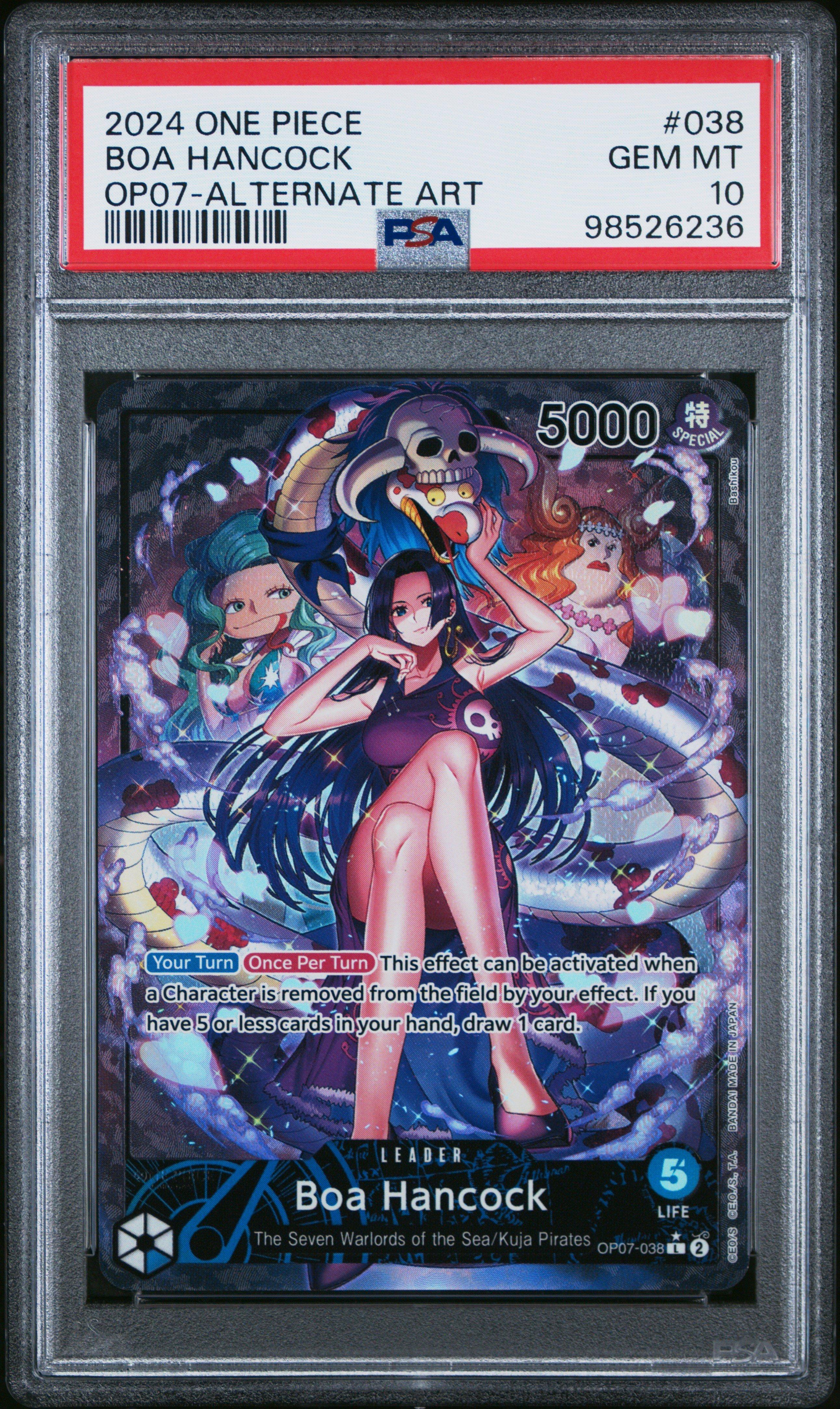 PSA10ワンピース BOA HANCOCK PSA 10 One Piece Card Boa Hancock OP07-051 SR 2nd Anniversary