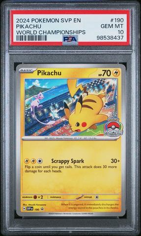 2024 Pokemon Svp En-sv Black Star Promo 190 Pikachu World
