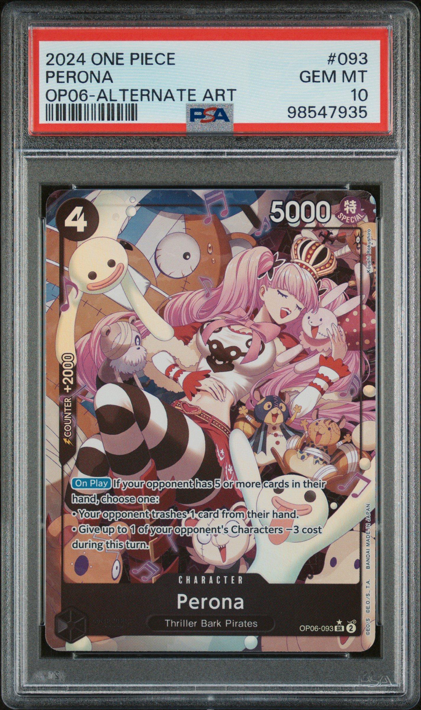 2024 One Piece Op06-wings Of The Captain 093 Perona Alternate Art