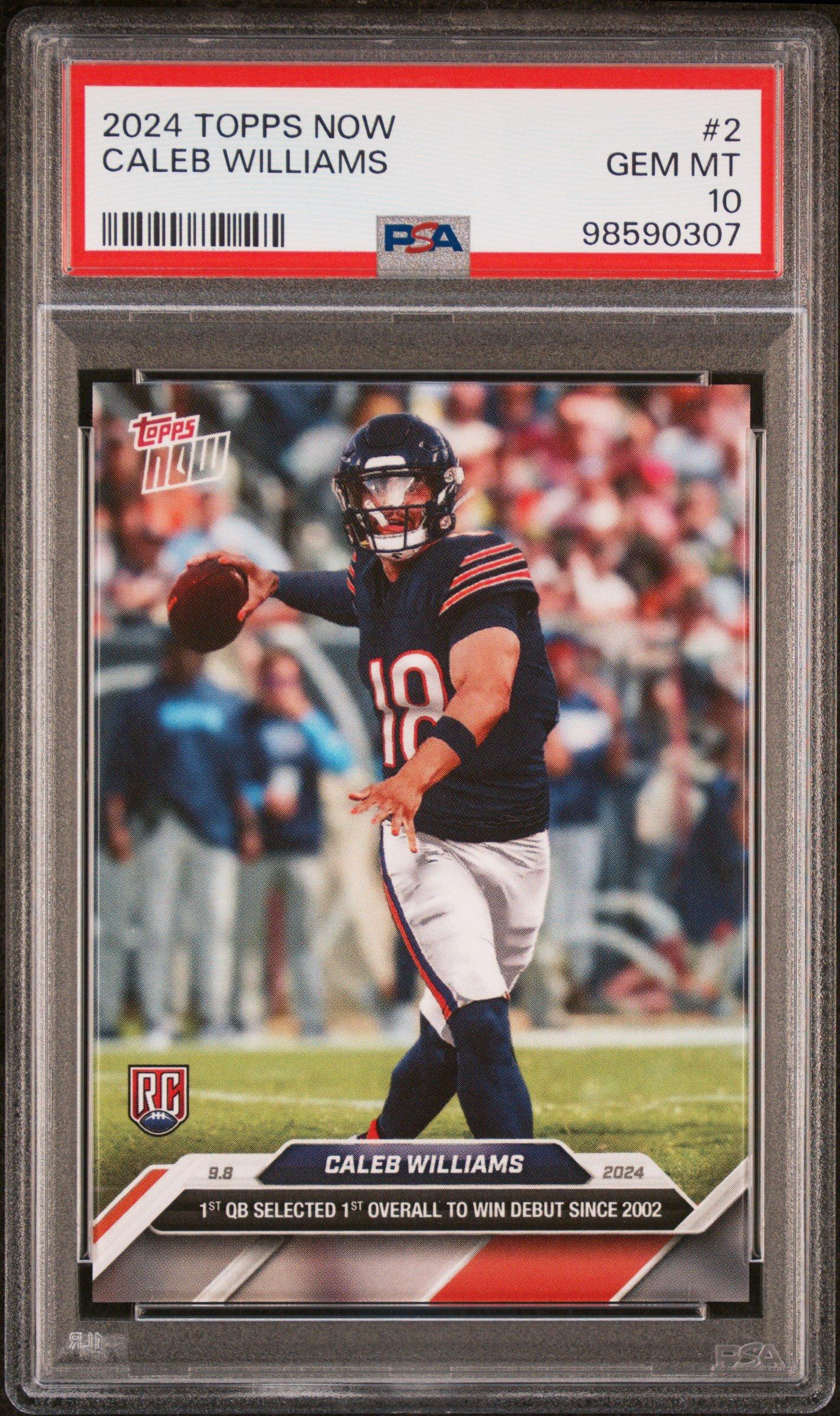 2024 Topps Now 2 Caleb Williams PSA 10