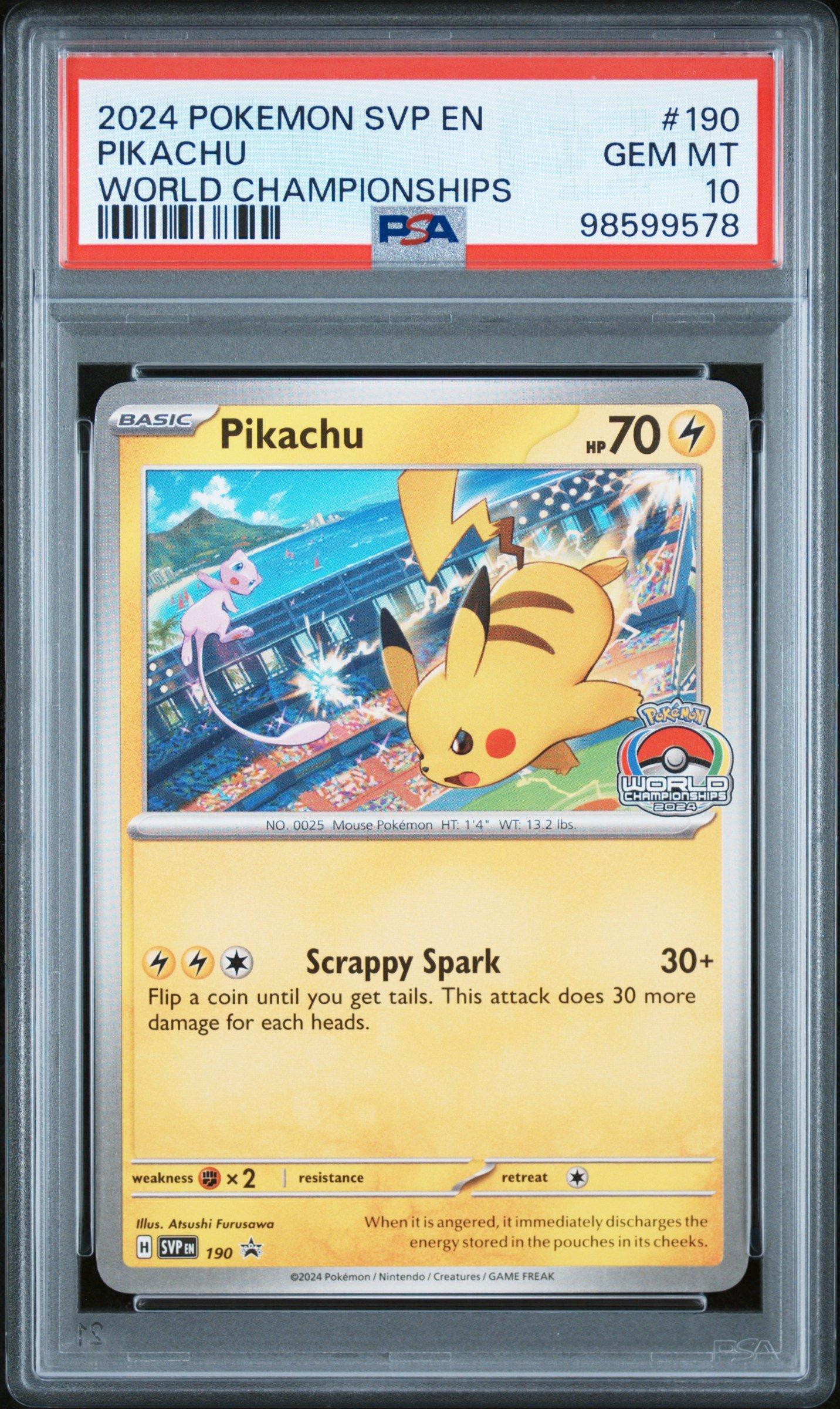 2024 Pokemon Svp En-sv Black Star Promo 190 Pikachu World