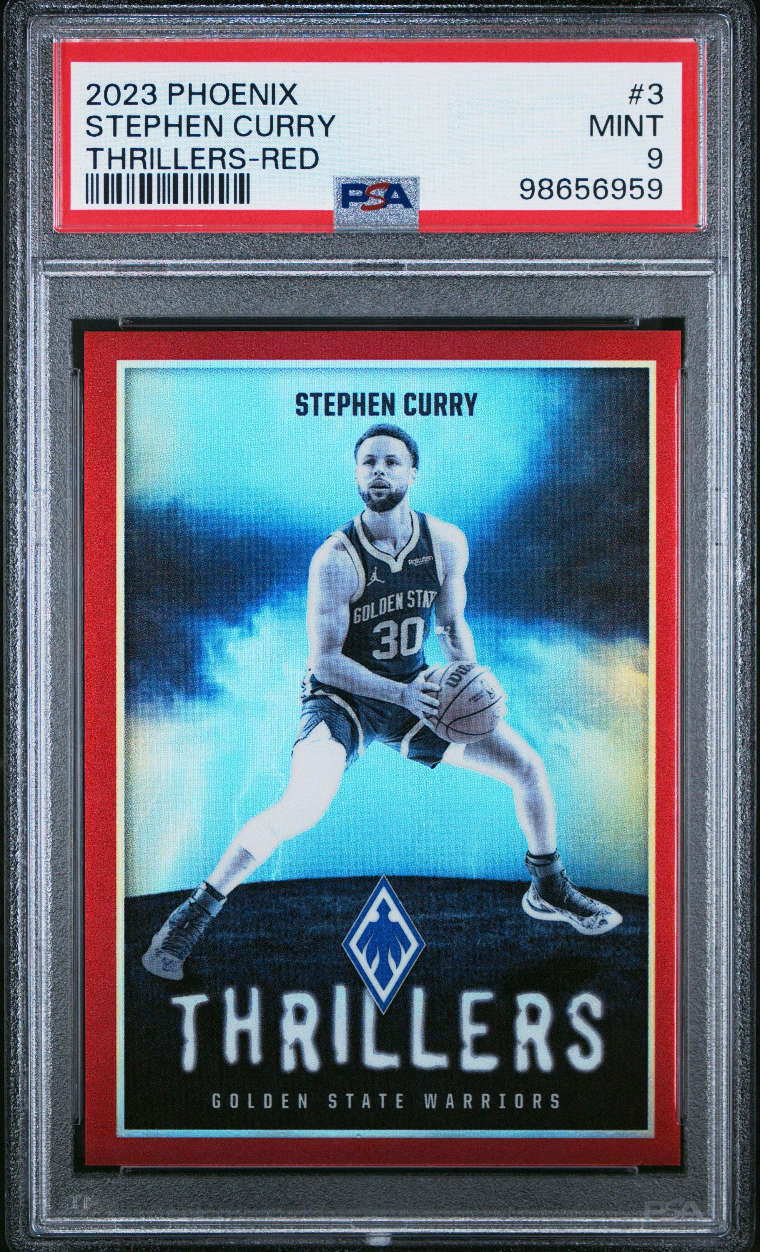 2023 Panini Phoenix Thrillers 3 Stephen Curry Red PSA 9
