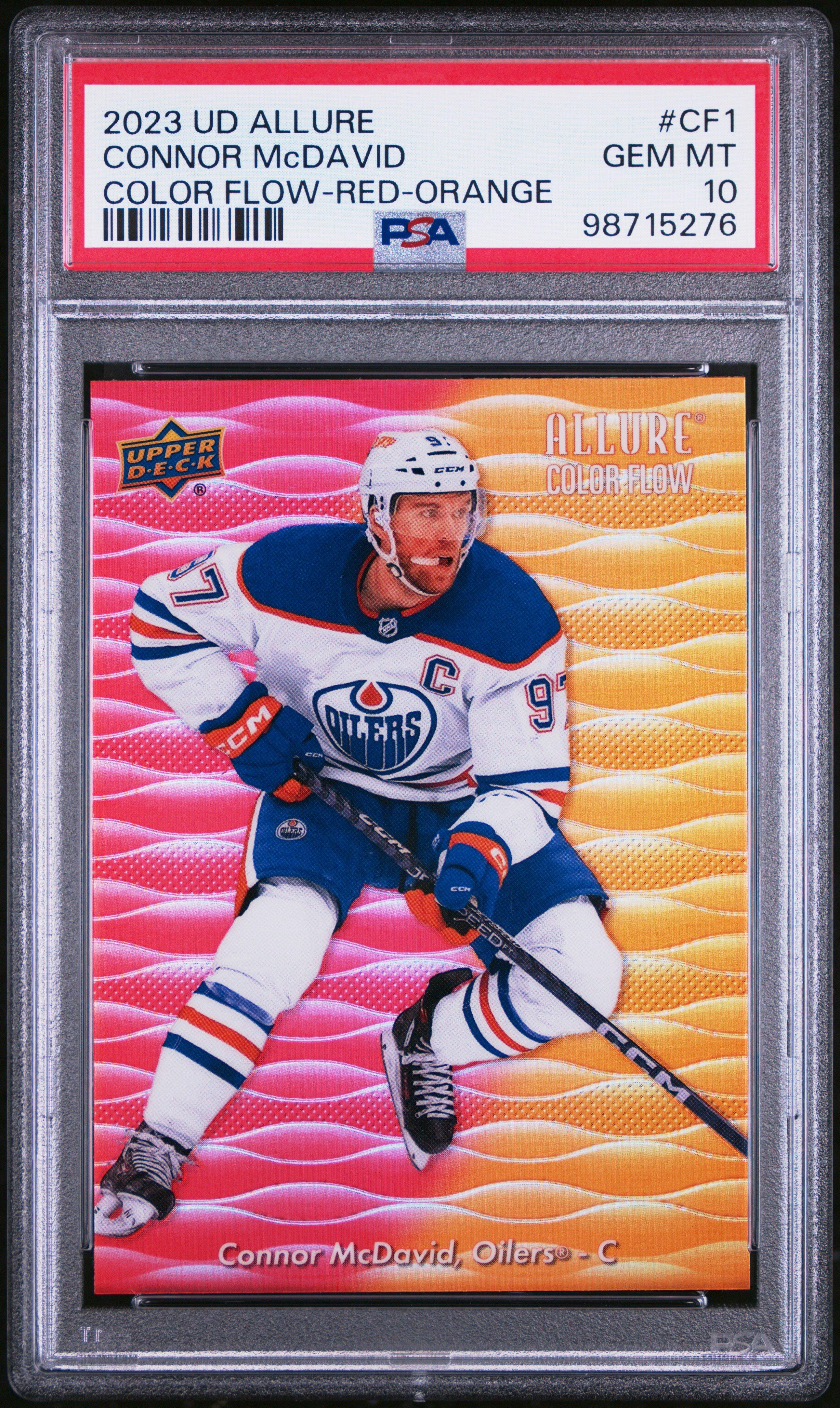 2023 Upper Deck Allure Color Flow Cf1 Connor Mcdavid Red-orange PSA 10
