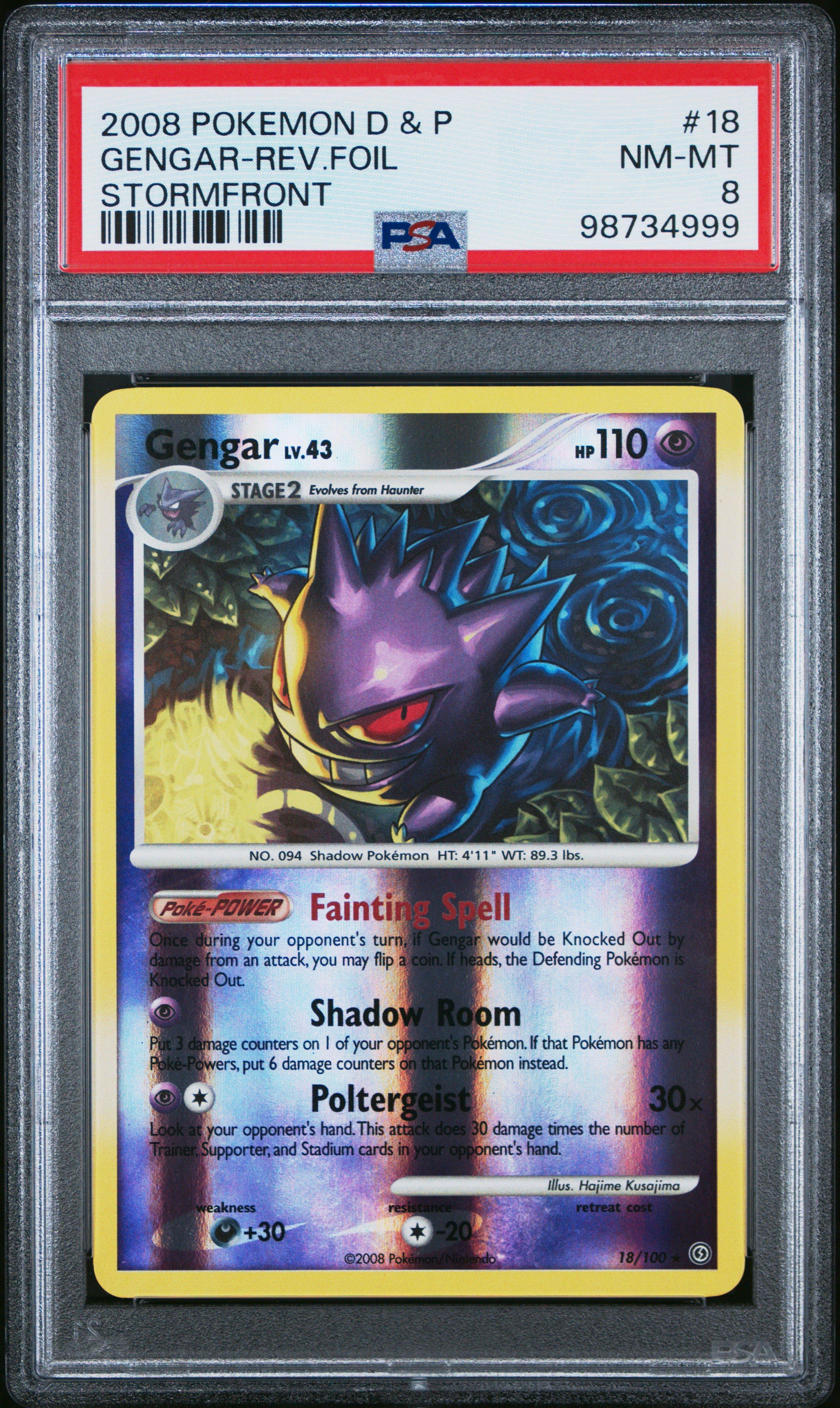 2008 Pokemon Diamond & Pearl Stormfront 18 Gengar-reverse Foil PSA 8 Graded  Card | GameStop